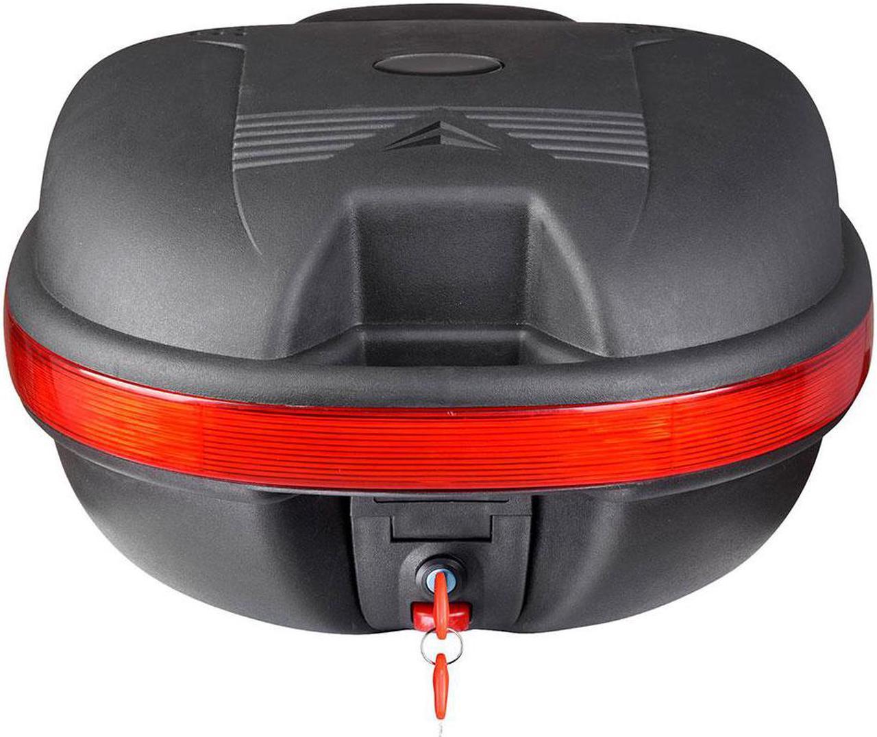 AHR 30L Plastic Motorcycle Tail Box Scooter Luggage Holder Storage Lock Carrier Case