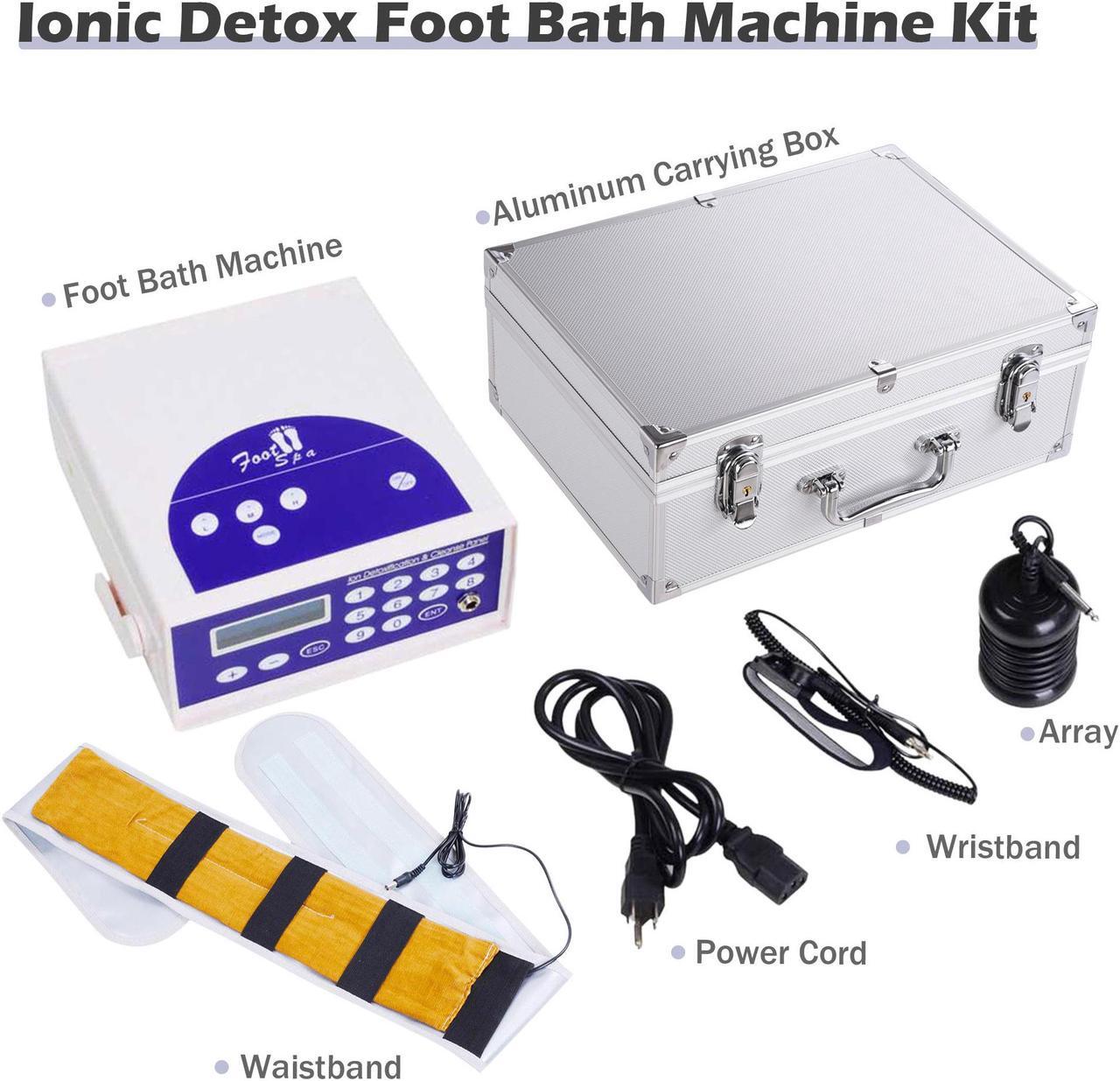 Alt view image 2 of 7 - Yescom 50W Detox Foot Bath Spa Machine Kit Cell Ion Ionic Array LCD Display w/ Case