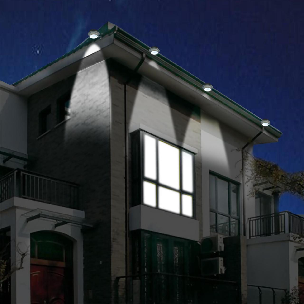 Alt view image 7 of 7 - 10 Pcs Solar-Powered Automatic LED Mounted Gutter Night Light Roof Outdoor Yard