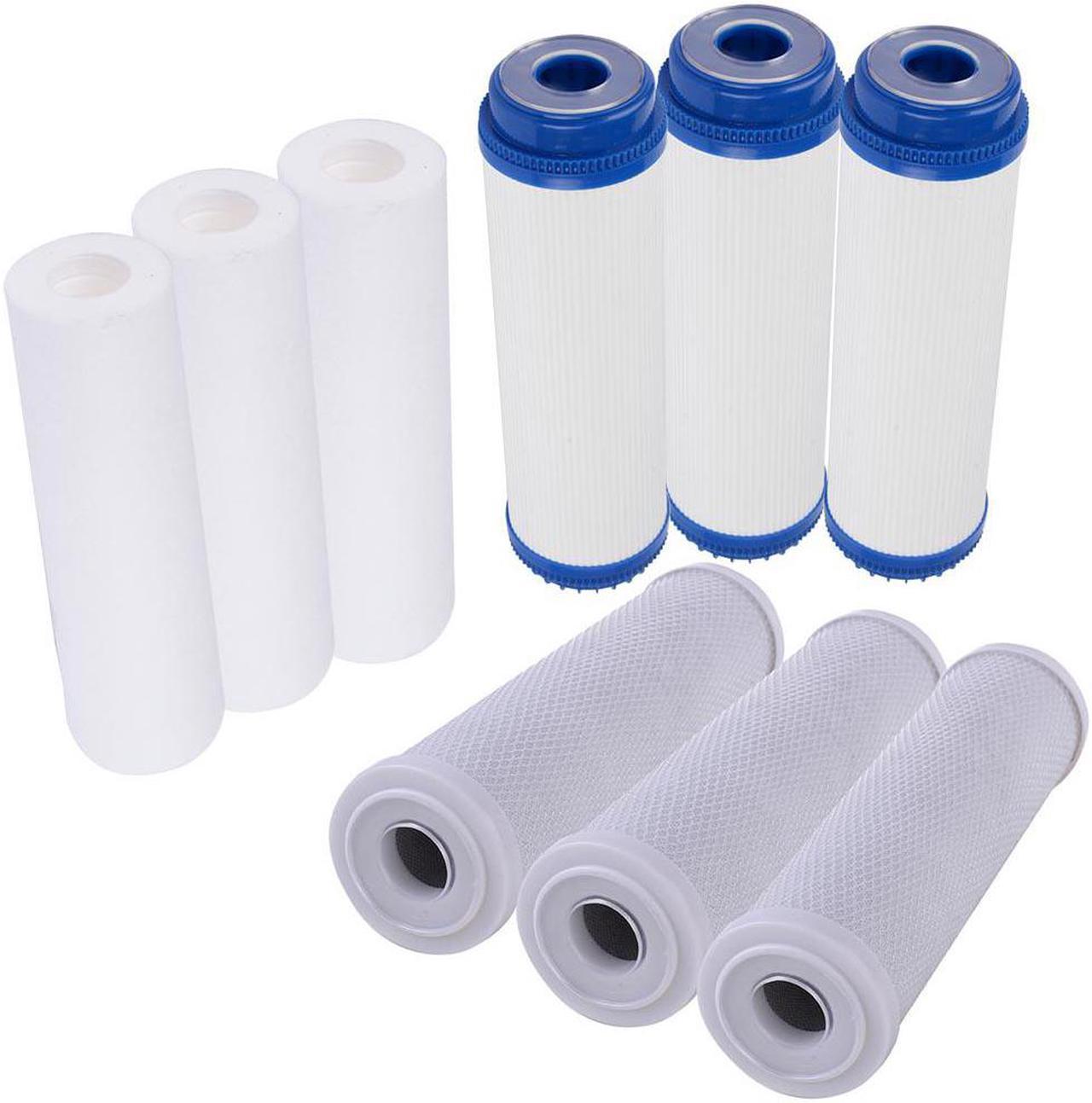 9 pc Reverse Osmosis Replacement Filter Set RO Water Sediment Carbon Block GAC