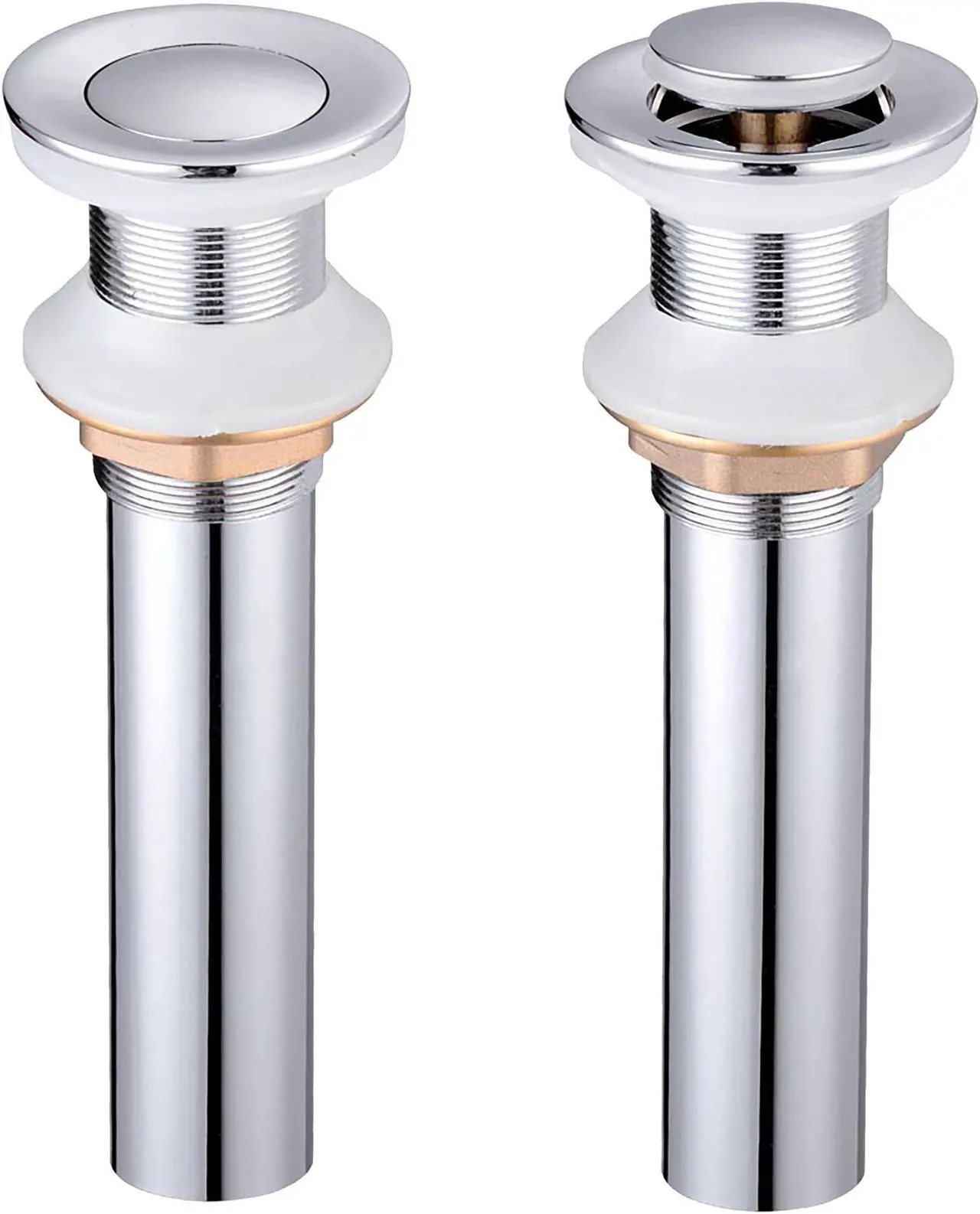 Alt view image 2 of 4 - Aquaterior 1 3/8"  Bathroom Faucet Vessel Vanity Sink Pop Up Drain Stopper Without Overflow Polished Chrome