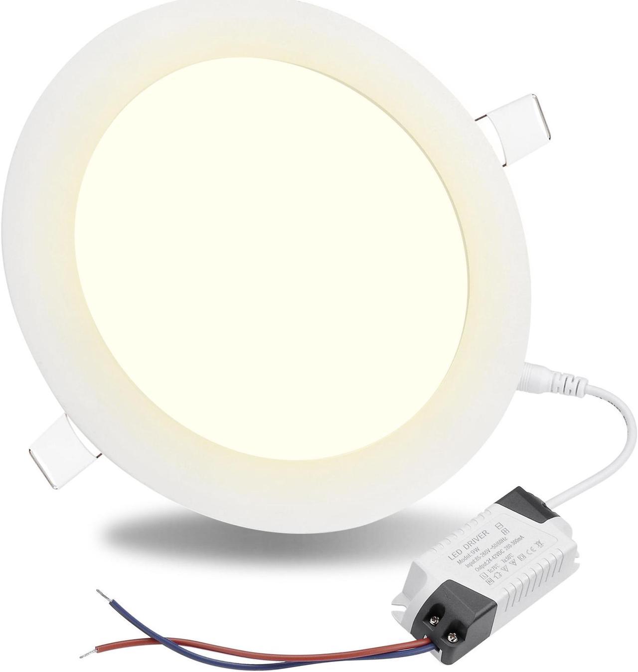 12W Bright LED Recessed Ceiling Round Panel Down Light Bulb Indoor Store Lamp