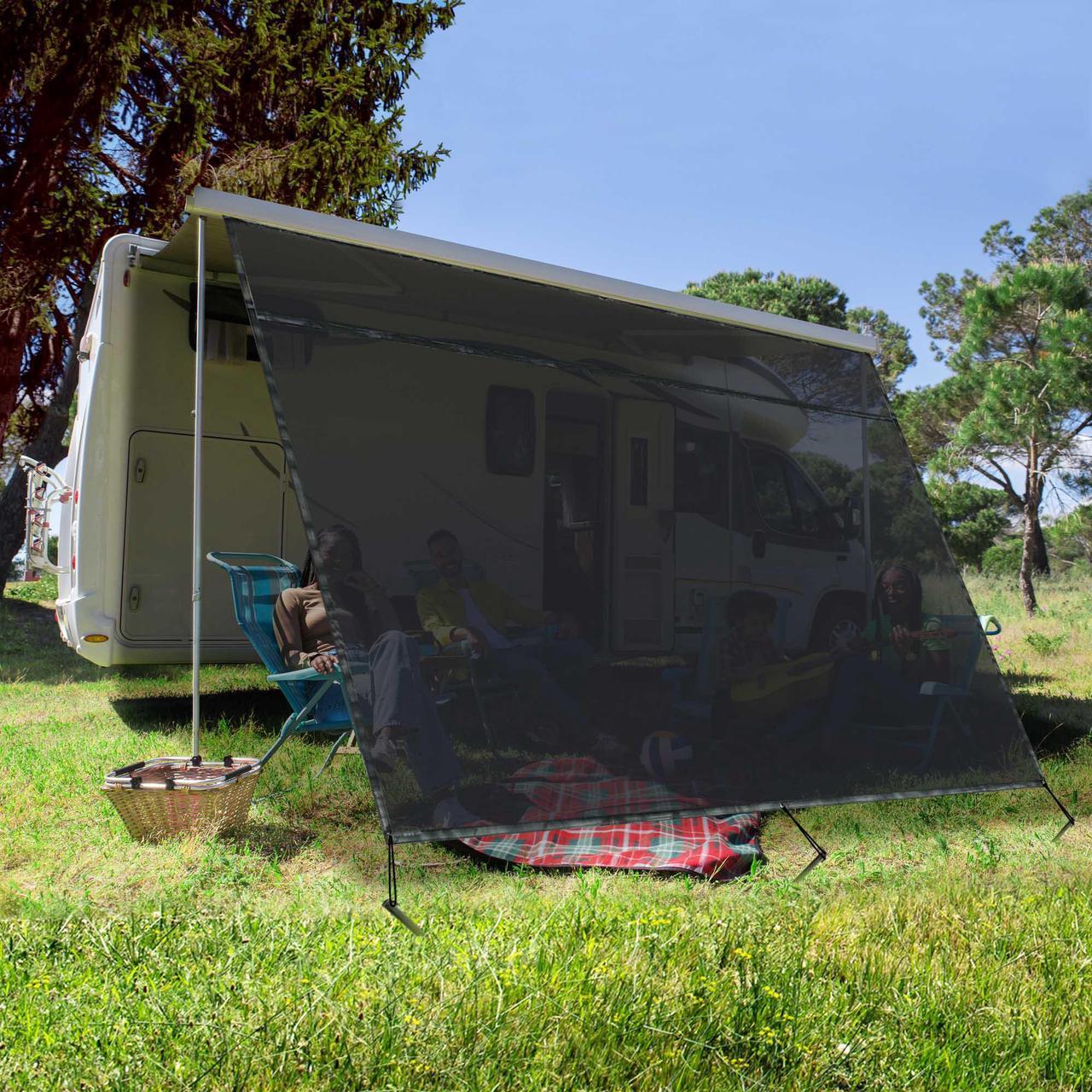 6x15' RV Awning Sun Shade Screen Mesh UV Blocker RV Awning Shade Trailer Camper