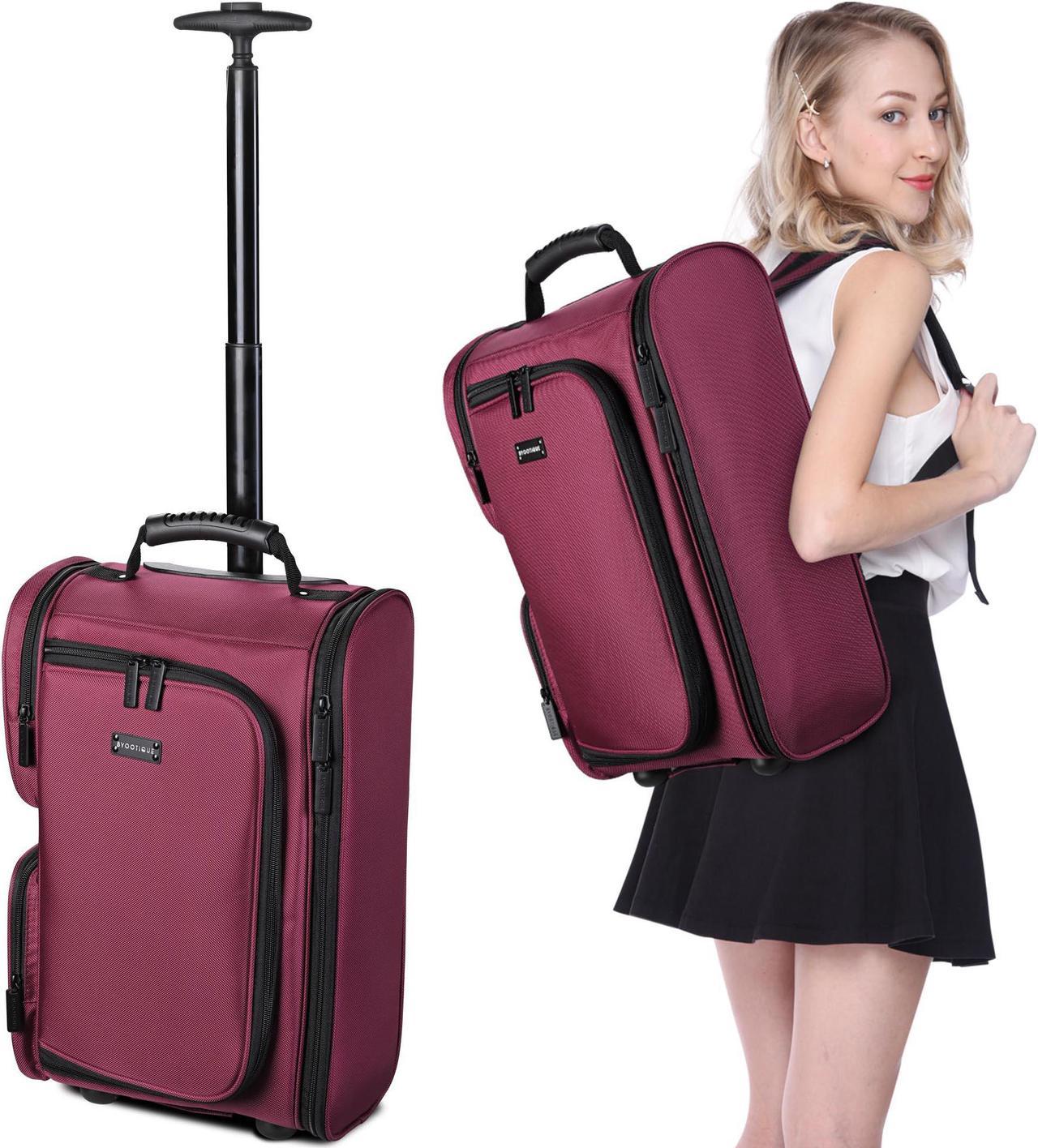 Byootique 2in1 Portable Makeup Backpack Rolling Case Cosmetic Carry-on Travel