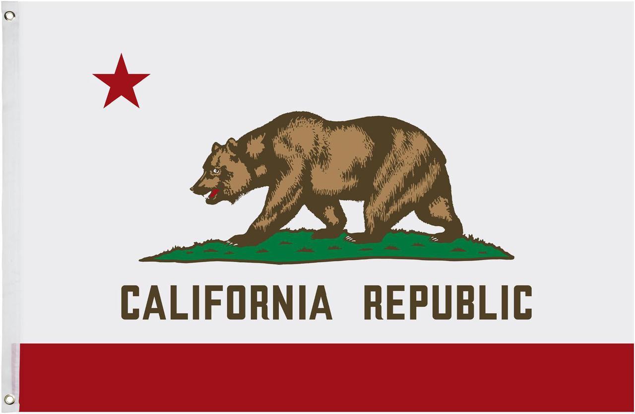 3x5 Ft California State Flag Republic Bear Polyester Grommets Garden Banner