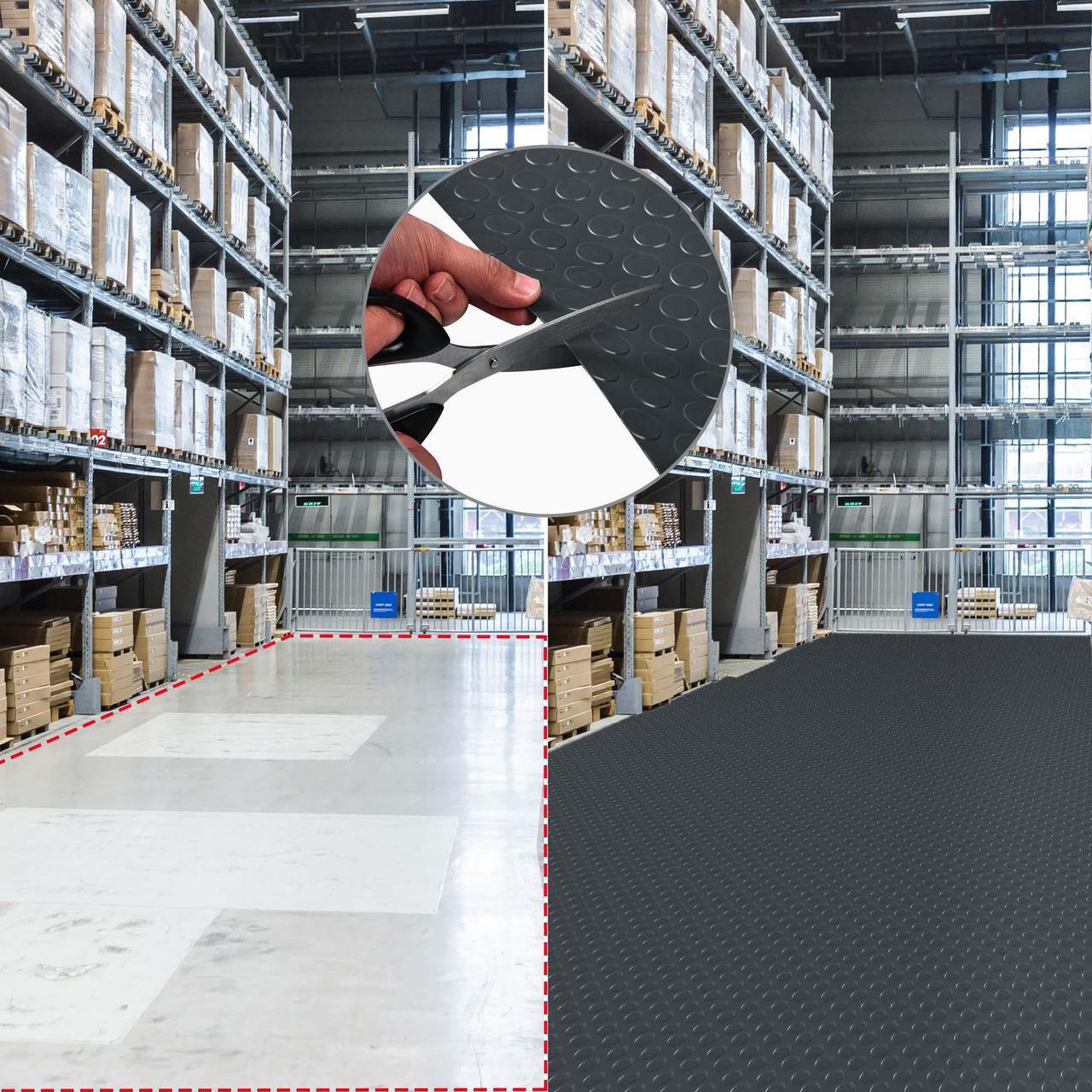 Alt view image 2 of 7 - Yescom Containment Mat Garage Floor Mat for SUV Snow Mud Rain Compact Size 7'9"x16'