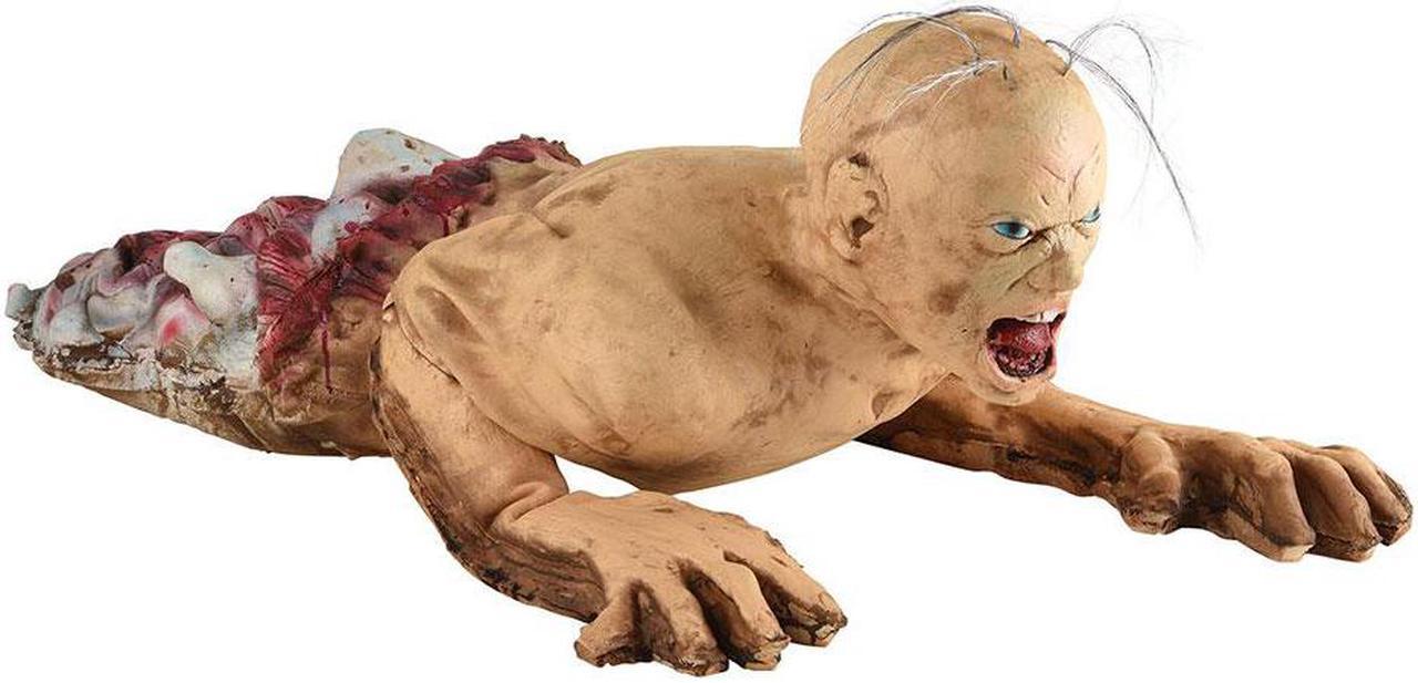 36" Animated Halloween Prop Grovelling Zombie Groundbreaker Haunted House Party Outdoor Decoration 2024