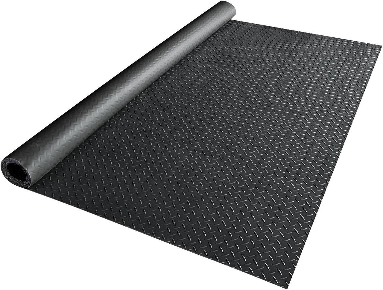 Yescom Garage Floor Mat Roll Diamond Car Parking Protect Gray PVC 13x5 Ft for Under Car Trailer Boat Workshop 2 Pack