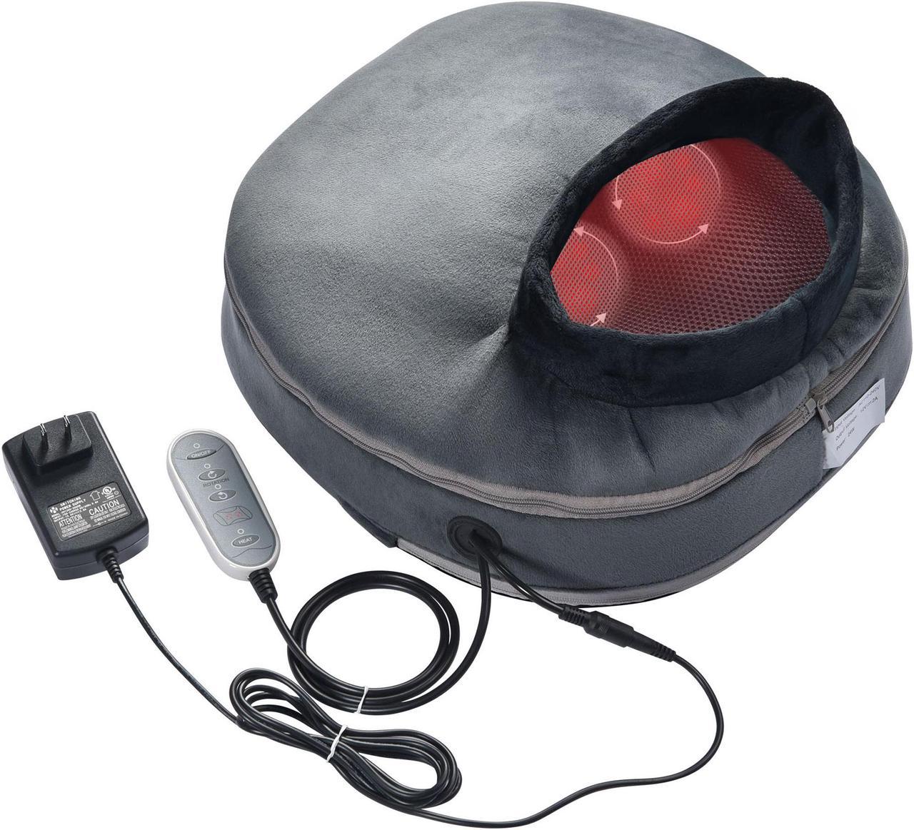 Yescom 2-in-1 Electric Shiatsu Foot & Back Massager Warmer Fast Heating Pad 12 Rollers