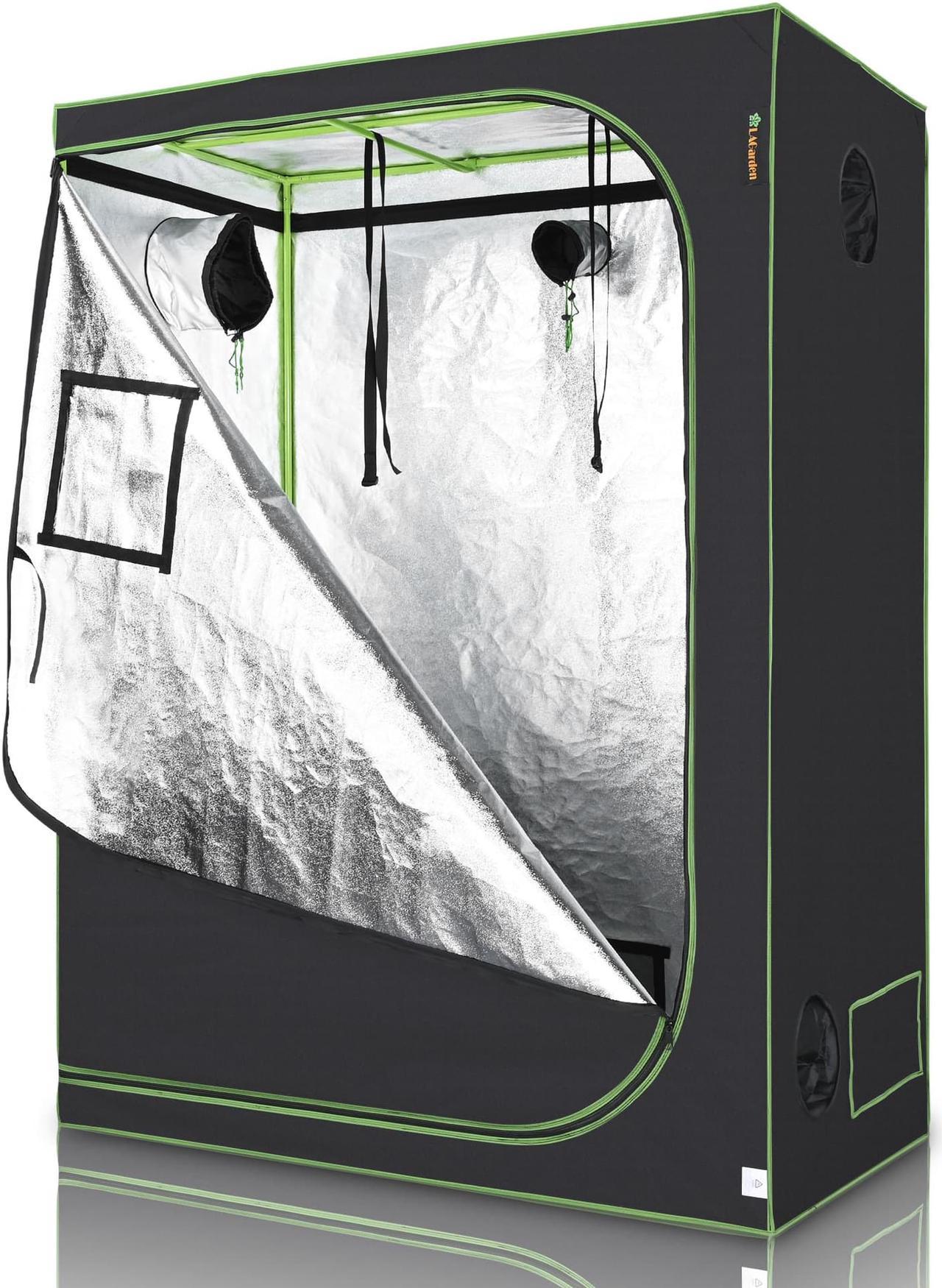 Yescom 60"x32"x80" Indoor Grow Tent Reflective Mylar Hydroponic Plant Window