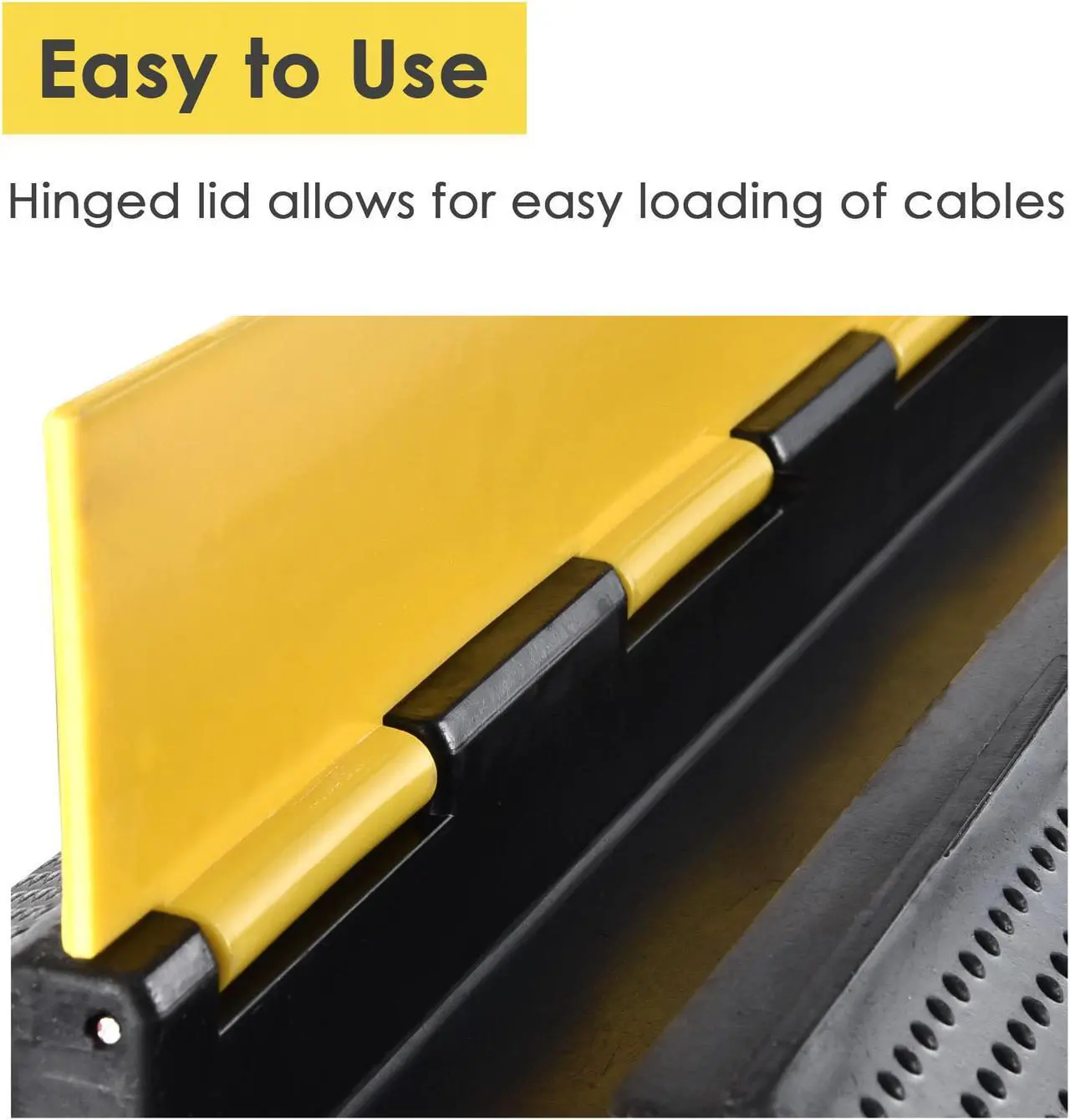 Alt view image 5 of 7 - 1 Channel Cable Protector Ramp Wire Cover Guard PVC Traffic Speed Bump 2 Packs