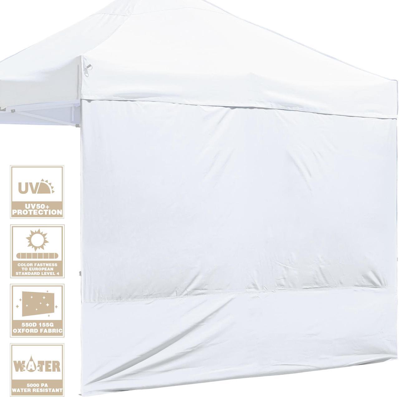 InstaHibit 1 Pack Side Wall for 10x10 Ft EZ Pop Up Canopy Tent UV50+ Lawn Sun