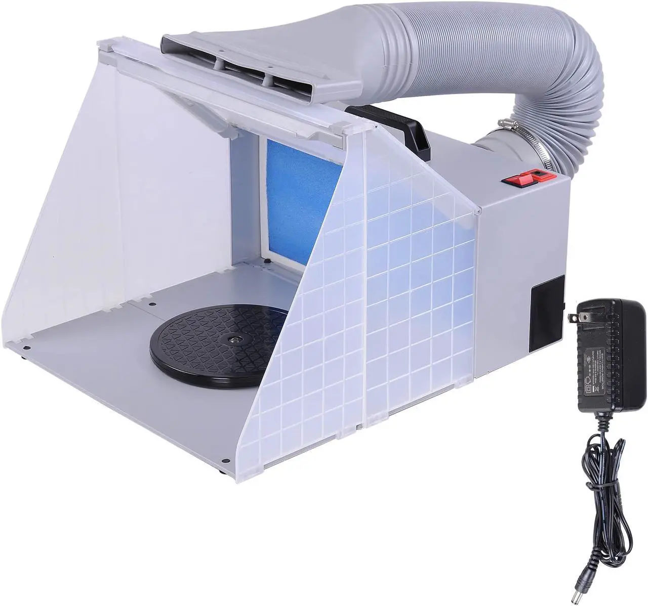 Main image of Portable Airbrush Paint Spray Booth 3 LED Light Tubes Exhaust Filter Extractor