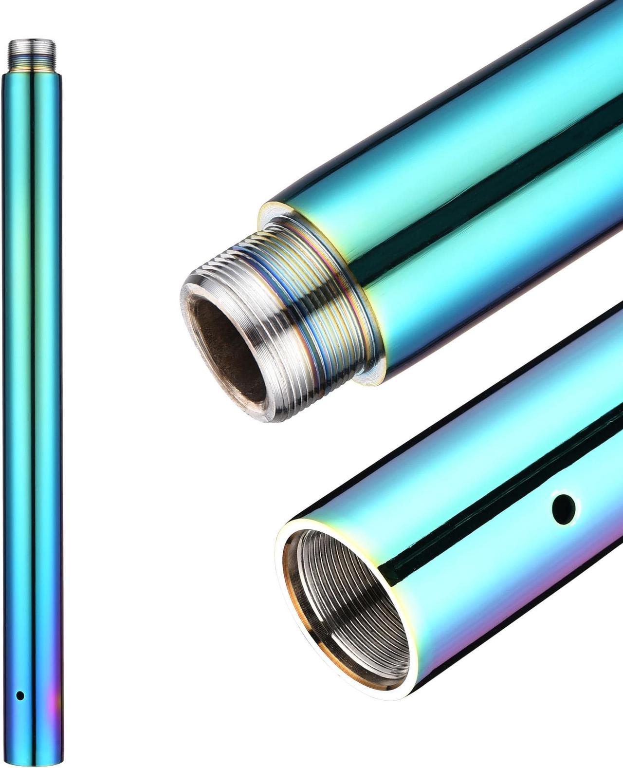 Yescom 262 mm Chrome Dancing Pole Extension for 45 mm Professional Pole Fitness Spinning Pole Accessories, Colorful