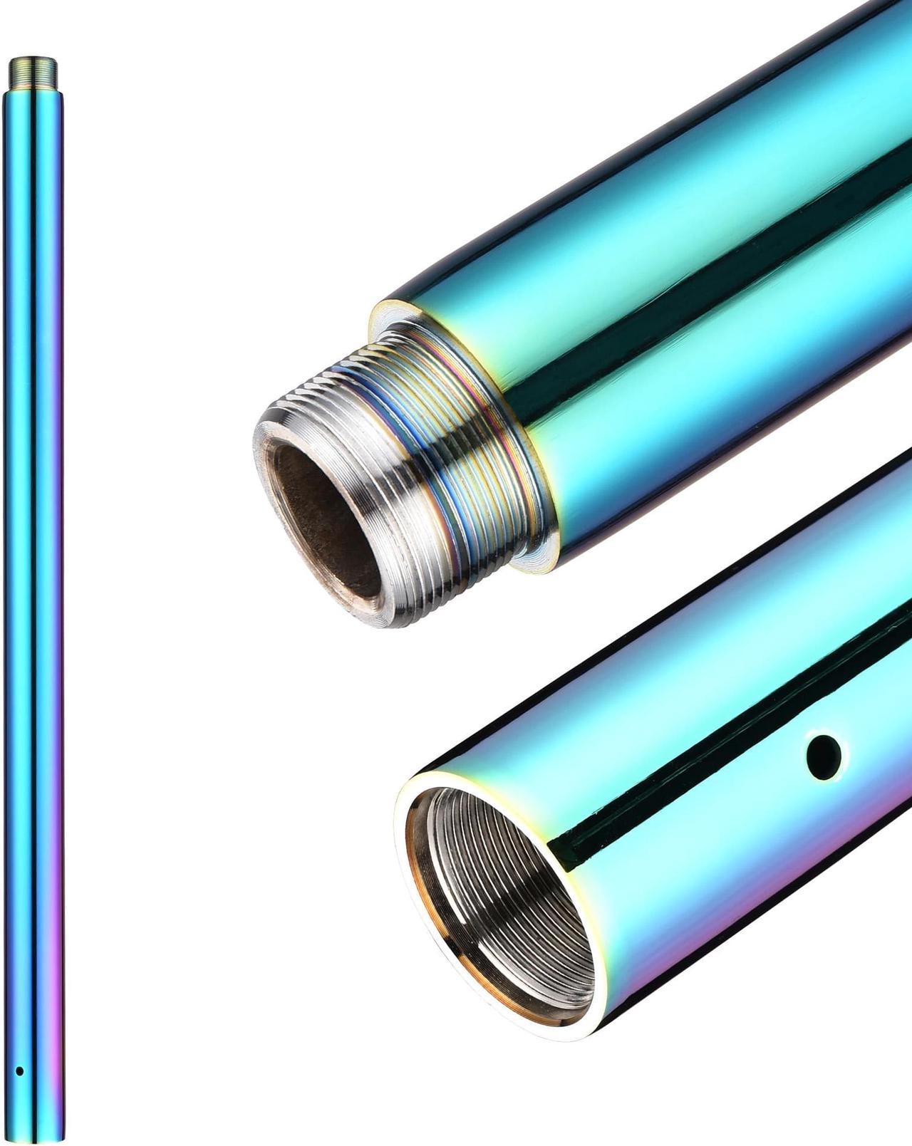 Yescom 750 mm Chrome Dancing Pole Extension for 45 mm Professional Pole Fitness Spinning Pole Accessories, Colorful