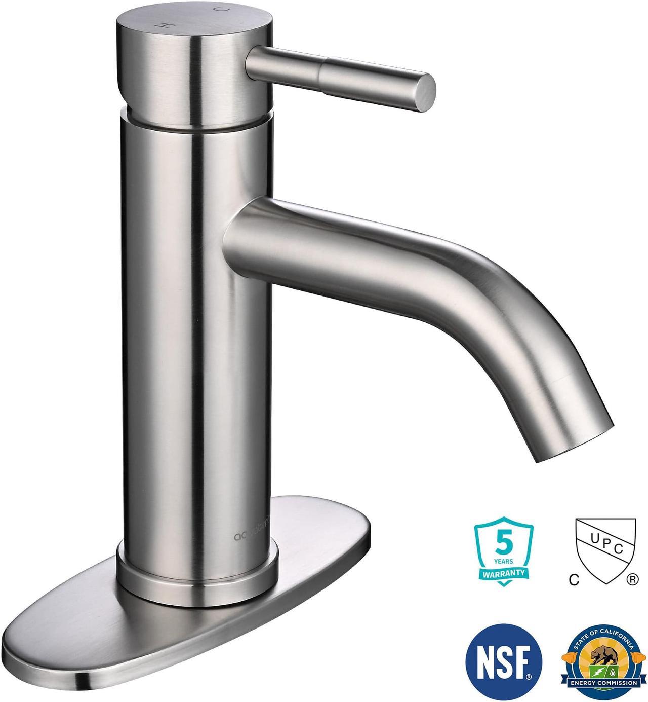 Aquaterior Single Handle Deck-mount Vessel Faucet Bathroom Vanity Mixer Tap