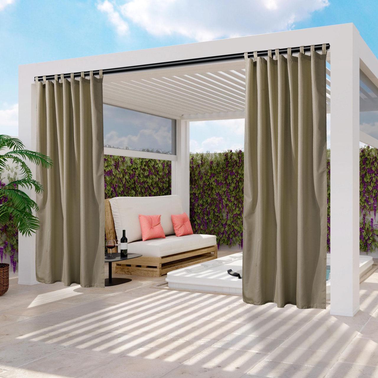 Yescom 54"x120" Outdoor Curtain Panel Tab Top UV30+ Patio Pergola Backyard 1 Piece