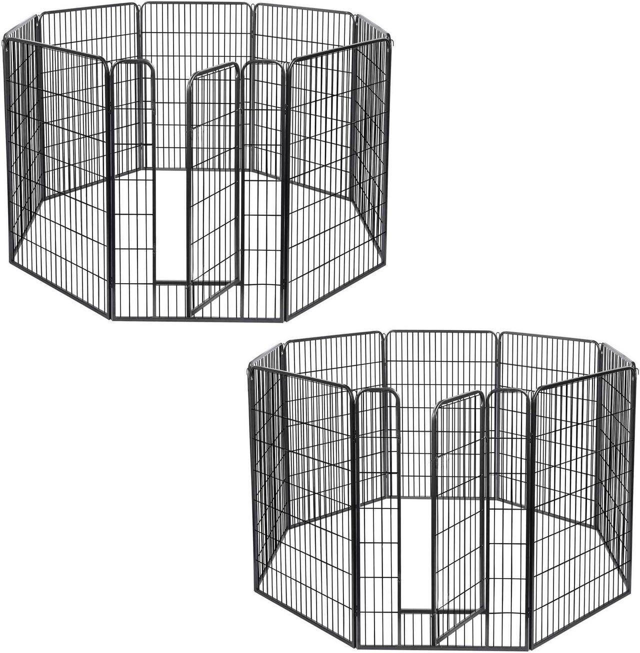 Yescom 16 Pieces 28"x47" Pet Playpen Extra Large Dog Exercise Fence Panel Crate Outdoor