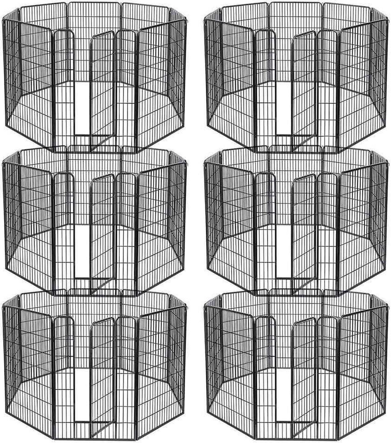 48 Pieces 28"x47" Pet Playpen Extra Large Dog Exercise Fence Panel Crate Outdoor