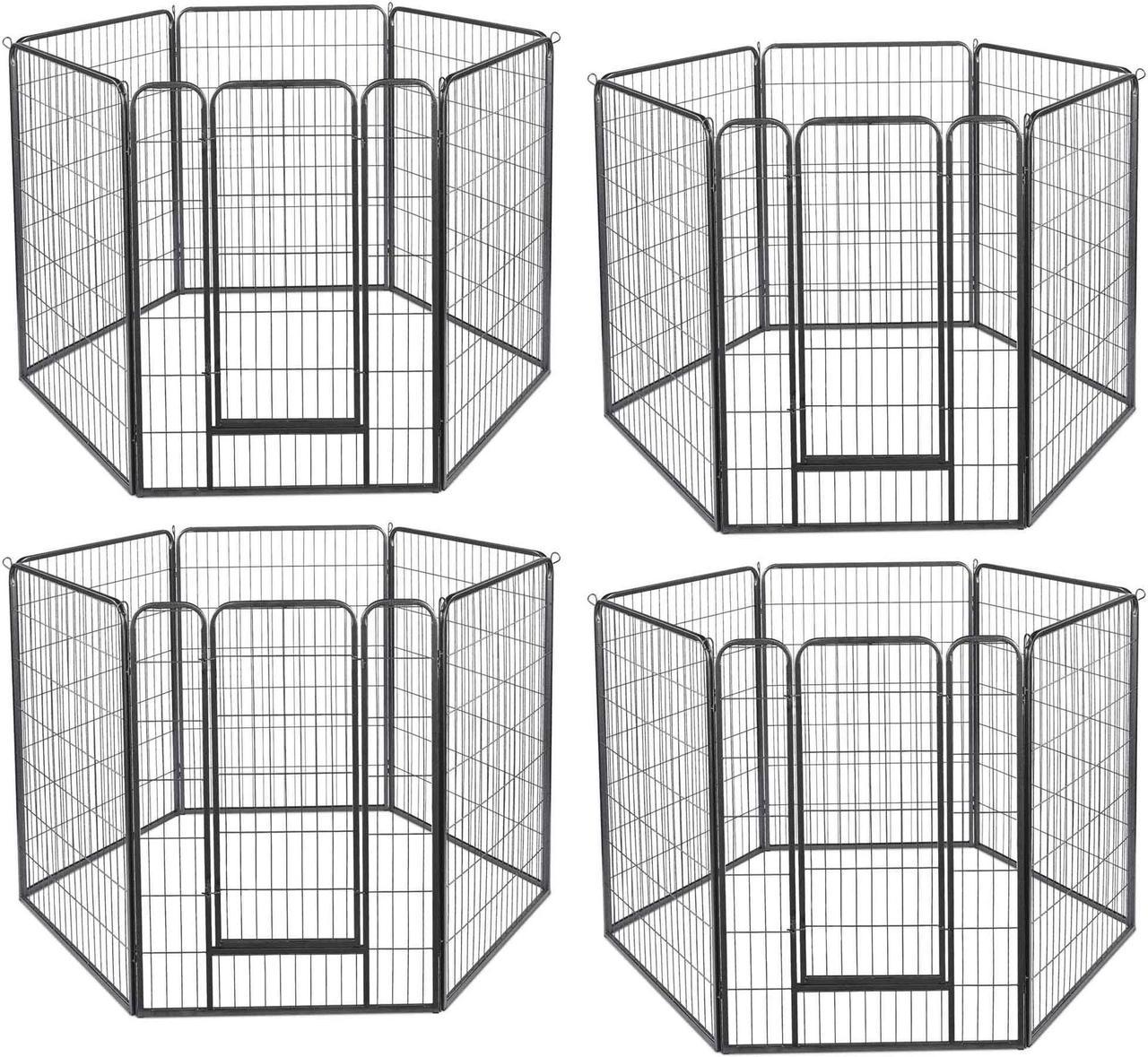 Yescom Dog Playpen 24 Panels 47 inch Height Heavy Duty Outdoor Indoor Camping RV Fence Barrier Metal Puppy Exercise Kennel for Large/Medium/Small Dogs