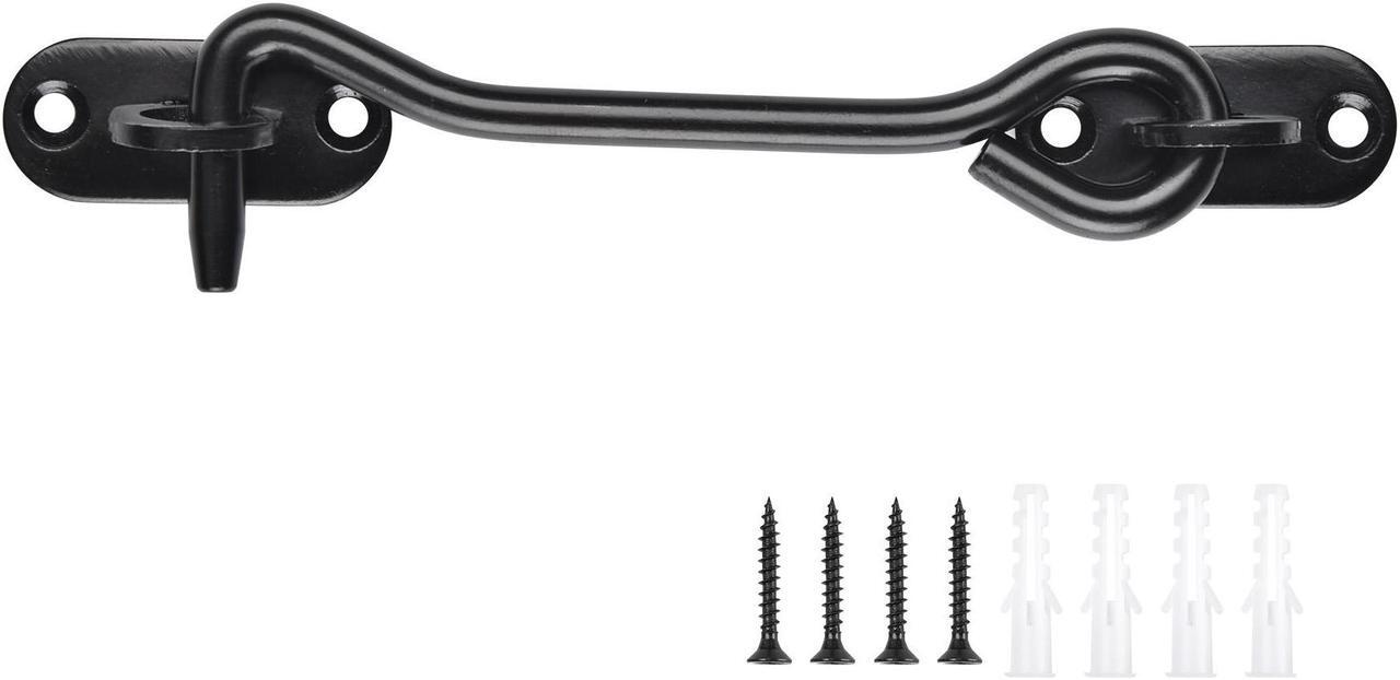 Main image of Aquaterior 6" Sliding Barn Door Lock Gate Latch Heavy Duty Hook and Eye Cabin