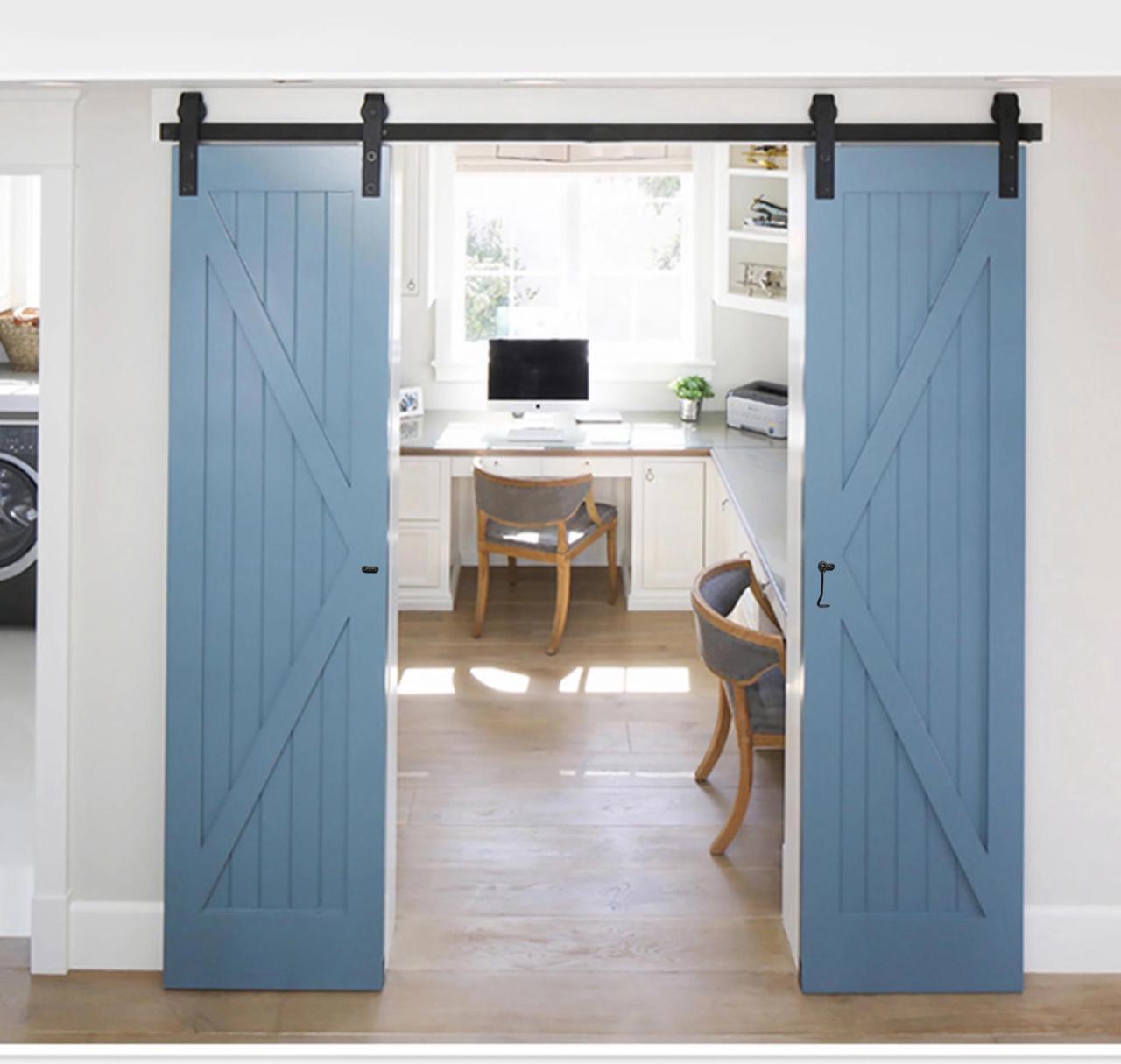 Alt view image 2 of 7 - Aquaterior 6" Sliding Barn Door Lock Gate Latch Heavy Duty Hook and Eye Cabin