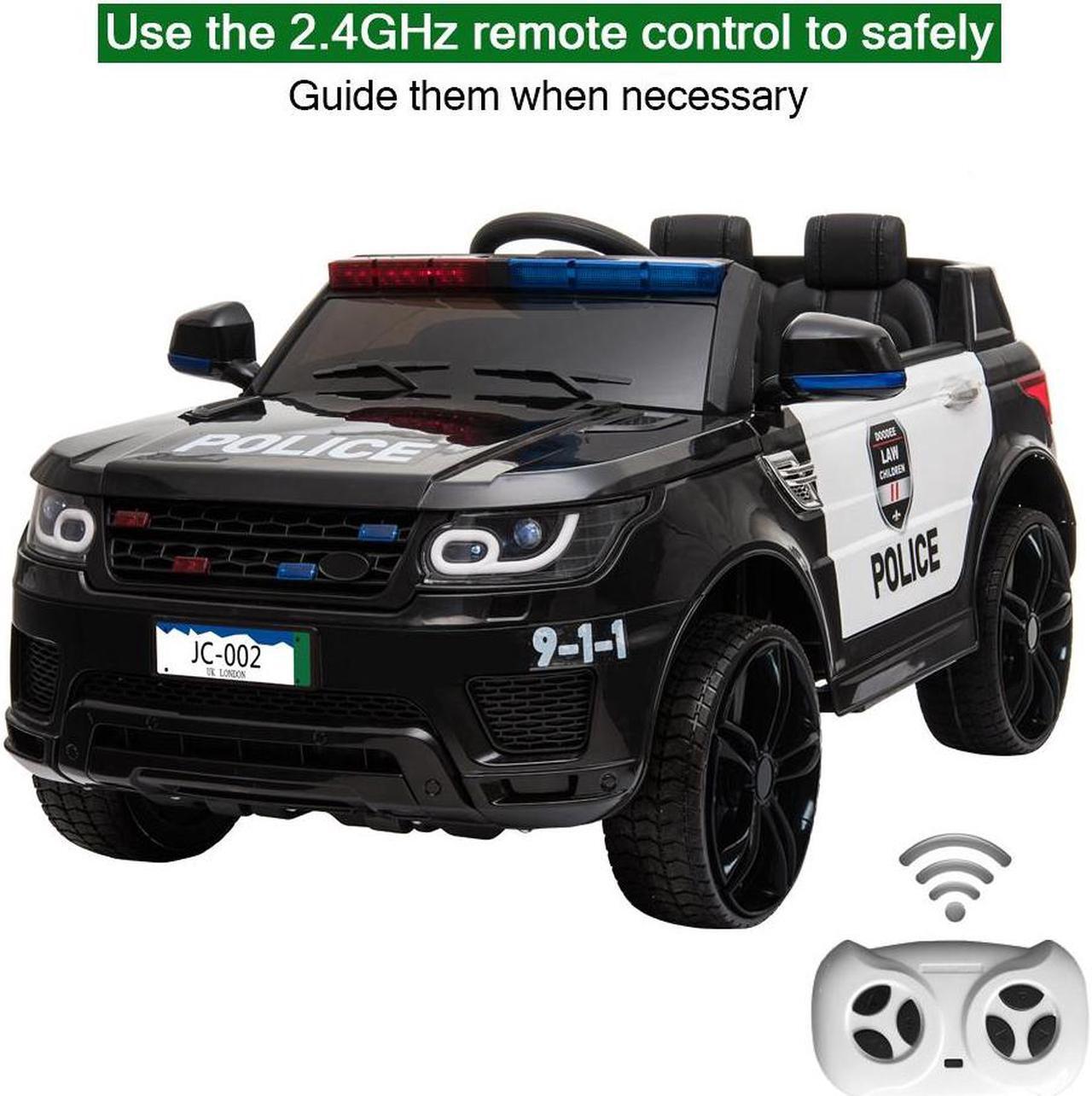 Alt view image 2 of 7 - 12V Kids Police Ride On Car Electric Cars 2.4G Remote Control, LED Flashing Light, Music & Horn.