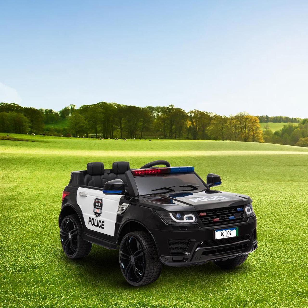 Alt view image 6 of 7 - 12V Kids Police Ride On Car Electric Cars 2.4G Remote Control, LED Flashing Light, Music & Horn.