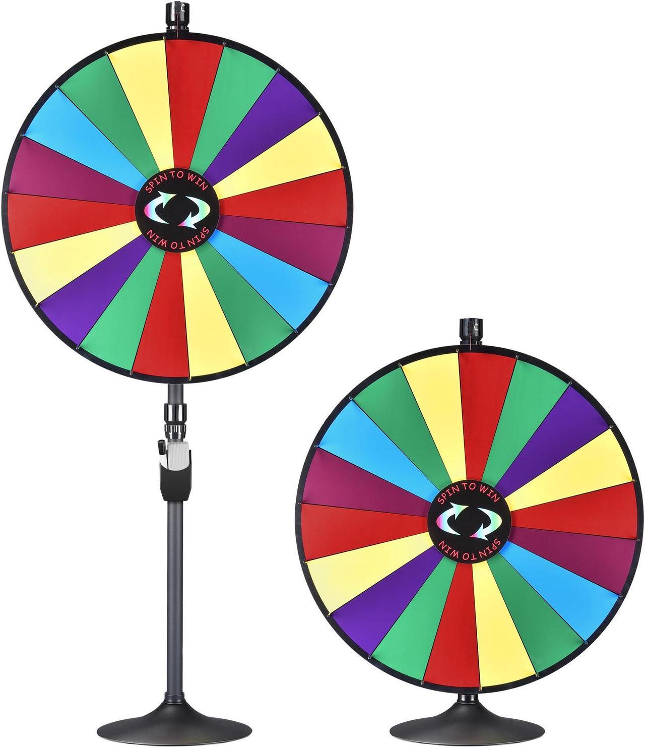 WinSpin 36" Dual Use Prize Wheel Tabletop or Floor Stand Fortune Spinning Wheel for Tradeshow Carnival Game Wheel, Classic Series