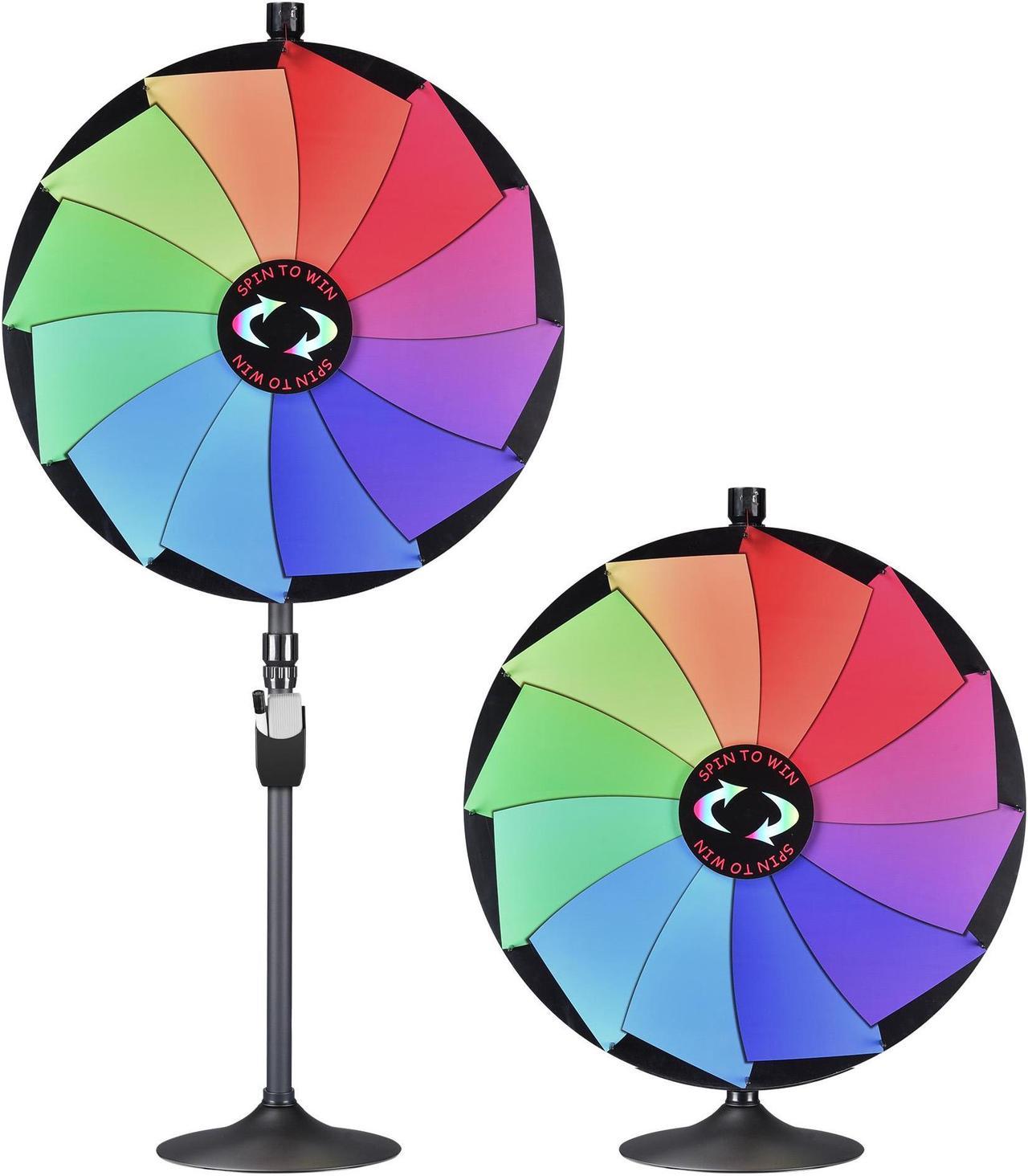 WinSpin 36" Dual Use Prize Wheel Tabletop or Floor Stand Fortune Spinning Wheel for Tradeshow Carnival Game Wheel, Pinwheel Series