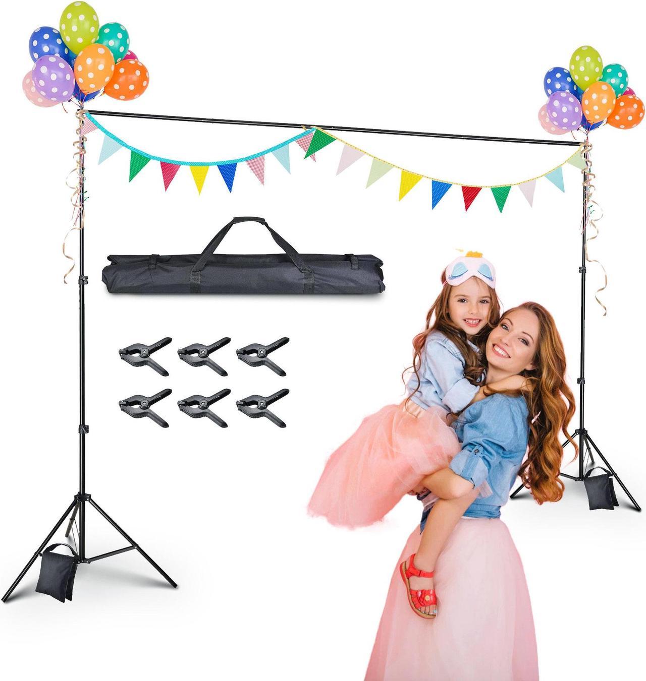 10' Adjustable Background Support Stand Photo Backdrop Crossbar Kit Photography