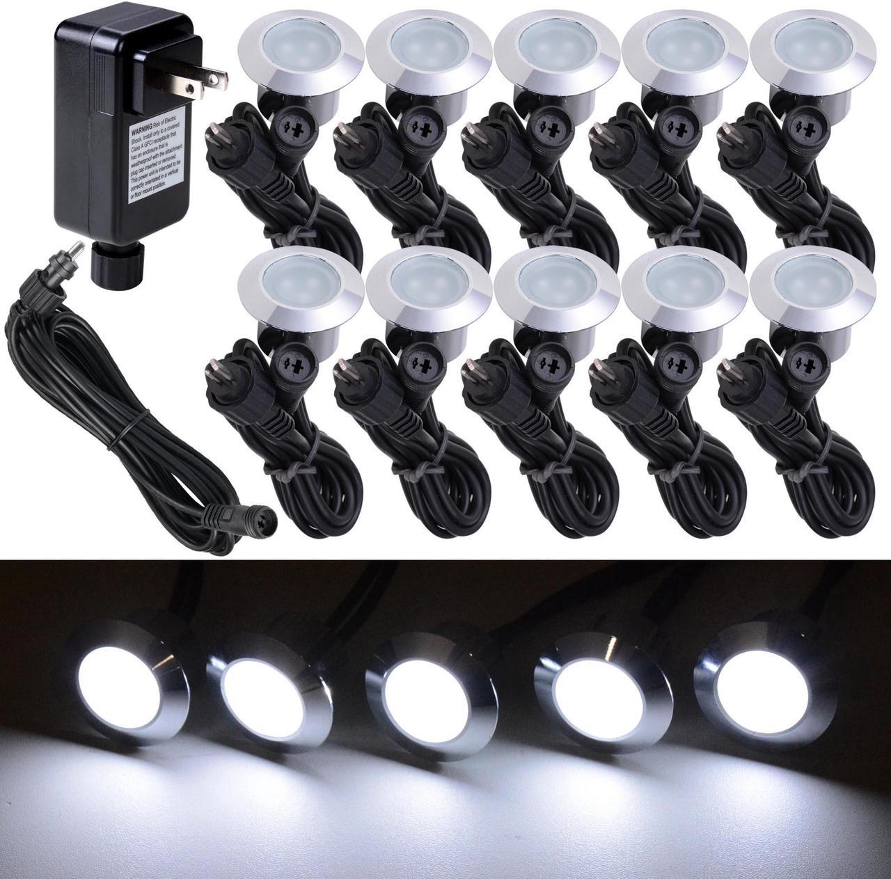 10x Deck Light Decor Garden Outdoor Romantic Beauty Stair Lamp Cool White Hotel