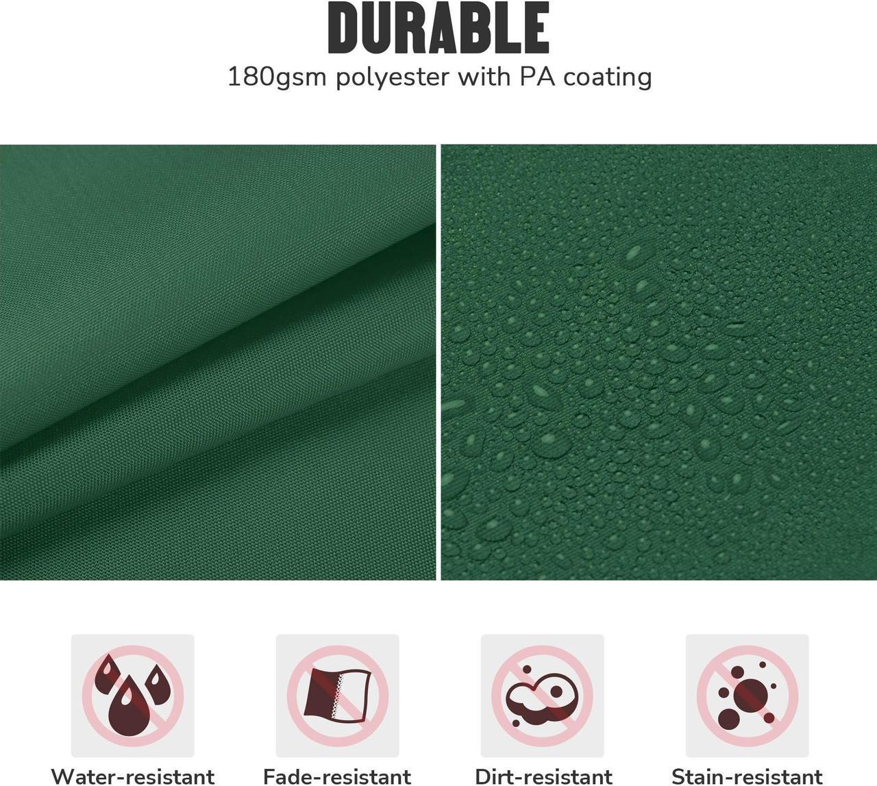 Alt view image 5 of 7 - 64"x47" Swing Canopy Cover Replacement Porch Top UV30+ 180gsm Outdoor Patio Seat Green