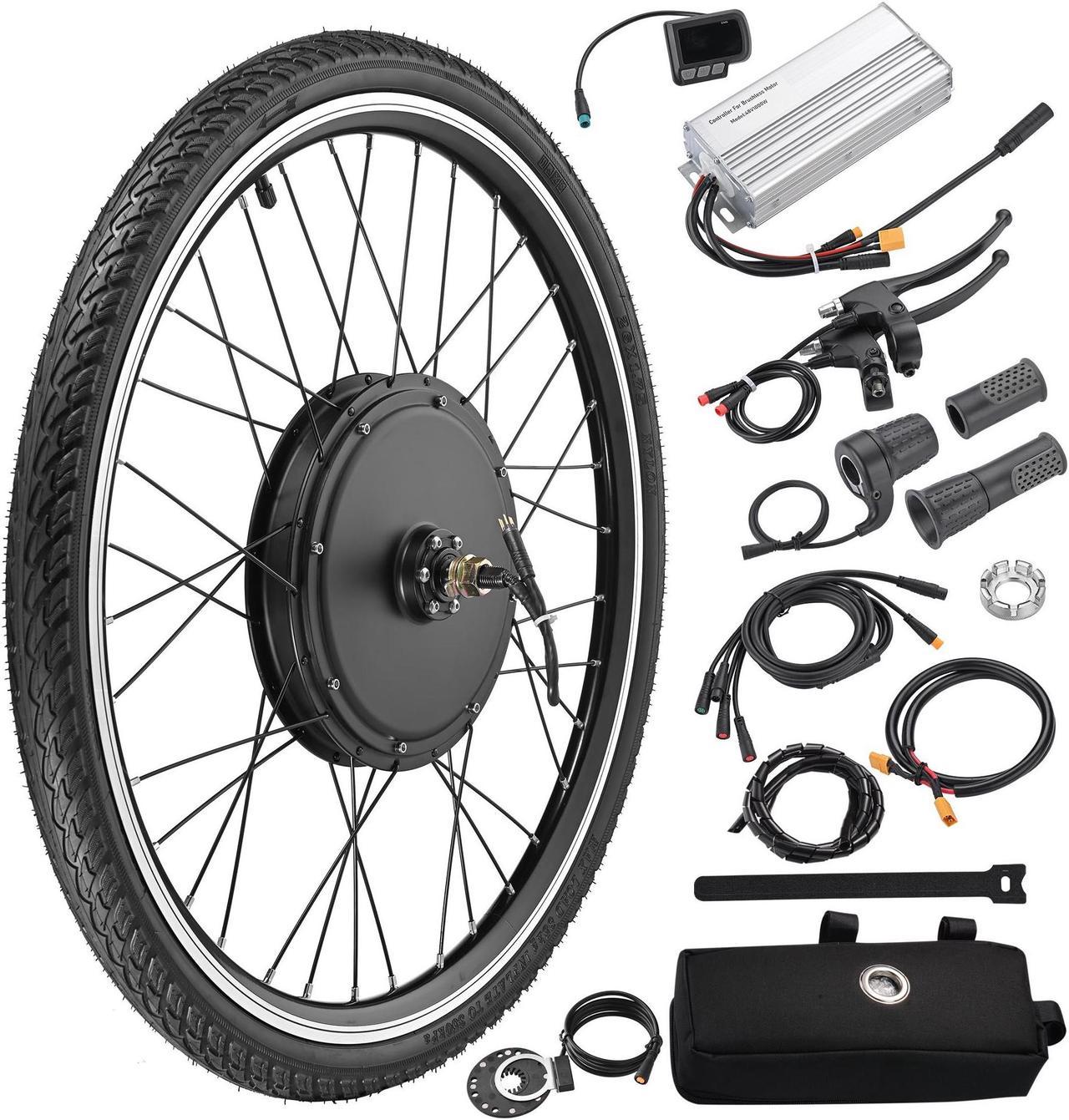 Yescom Electric bike Motor Kit 26"Front Wheel 48V 1000W Motor E-Bike Conversion Kit w/LCD Display