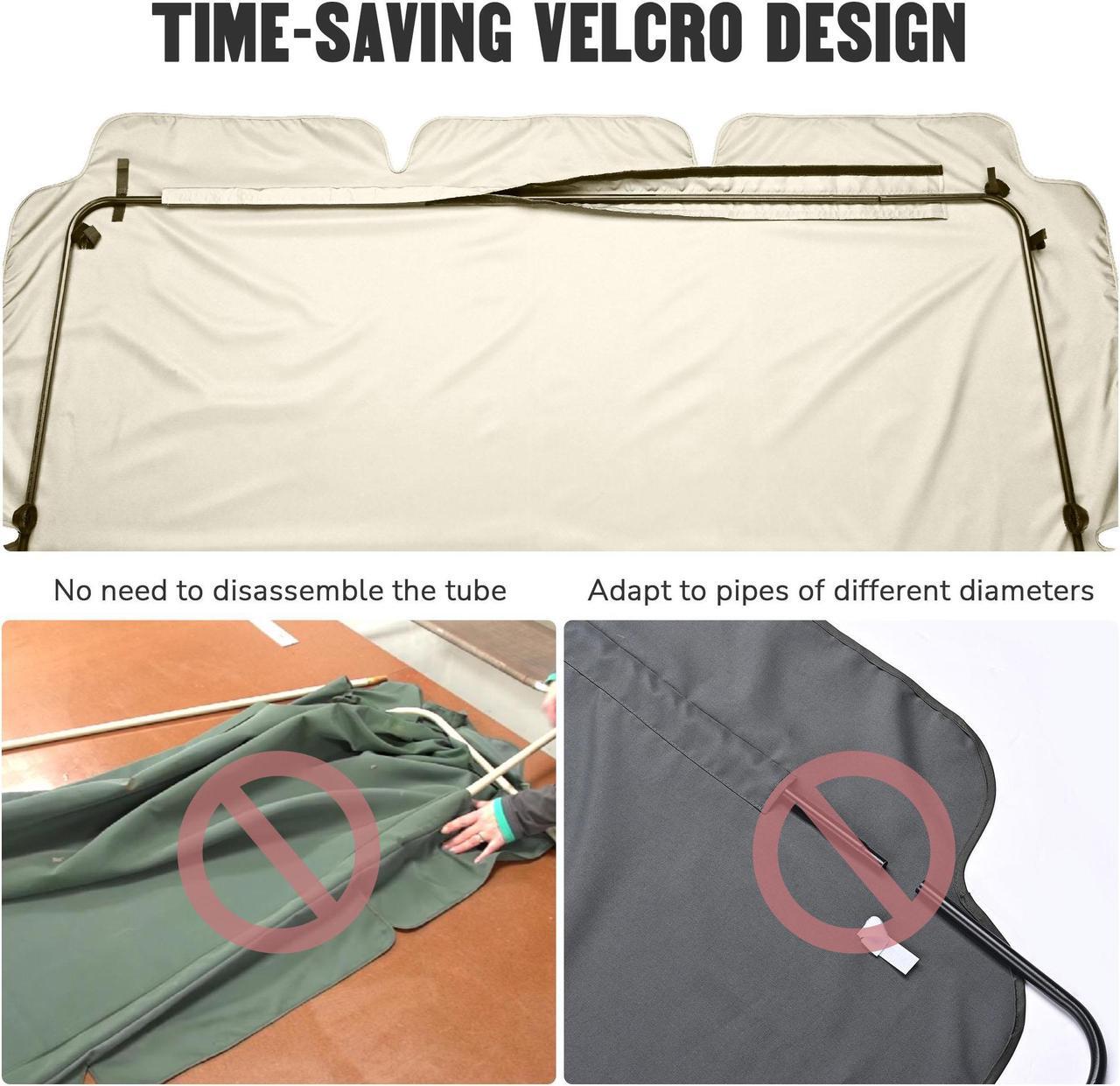 Alt view image 3 of 7 - 76"x44" Outdoor Swing Cover Replacement Canopy UV30+ 180gsm Top Patio Yard Garden Seat