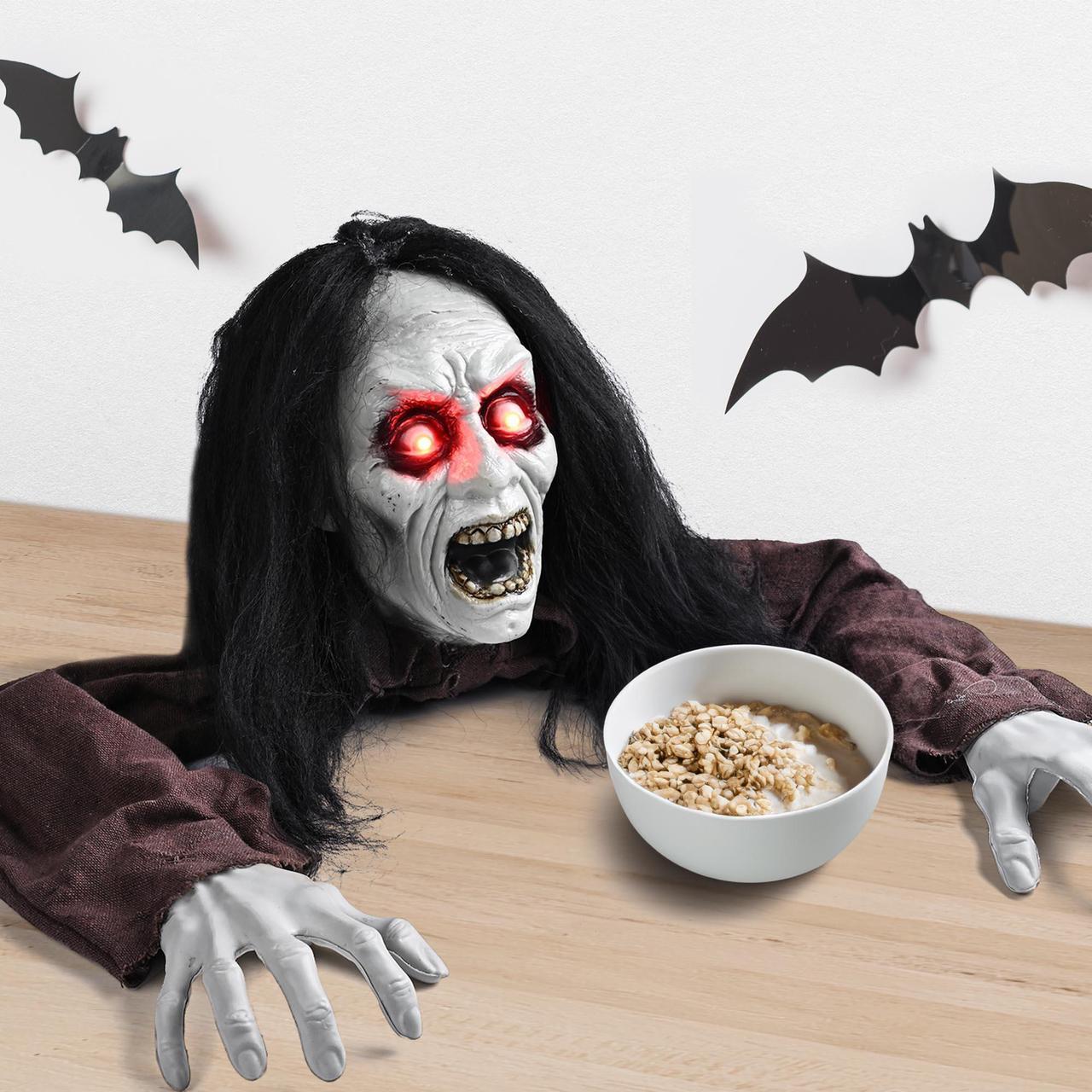 Alt view image 3 of 7 - Yescom Halloween Prop Zombie Groundbreaker w/ Sound & LED Eyes Party Decoration 2024