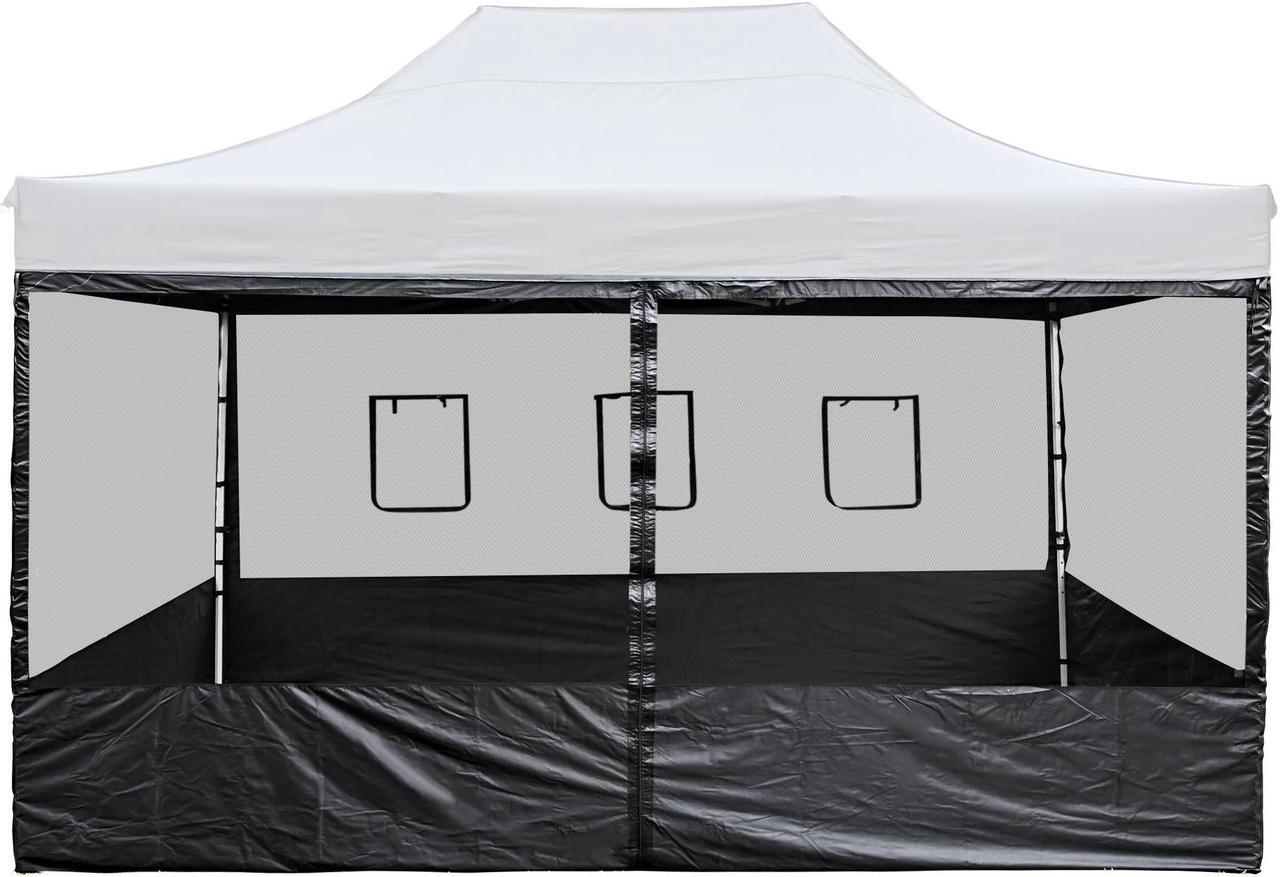 Main image of 4 Half Mesh Sidewalls for 15x10 Ft Pop Up Canopy Tent w/ Window Food Vendor Fair