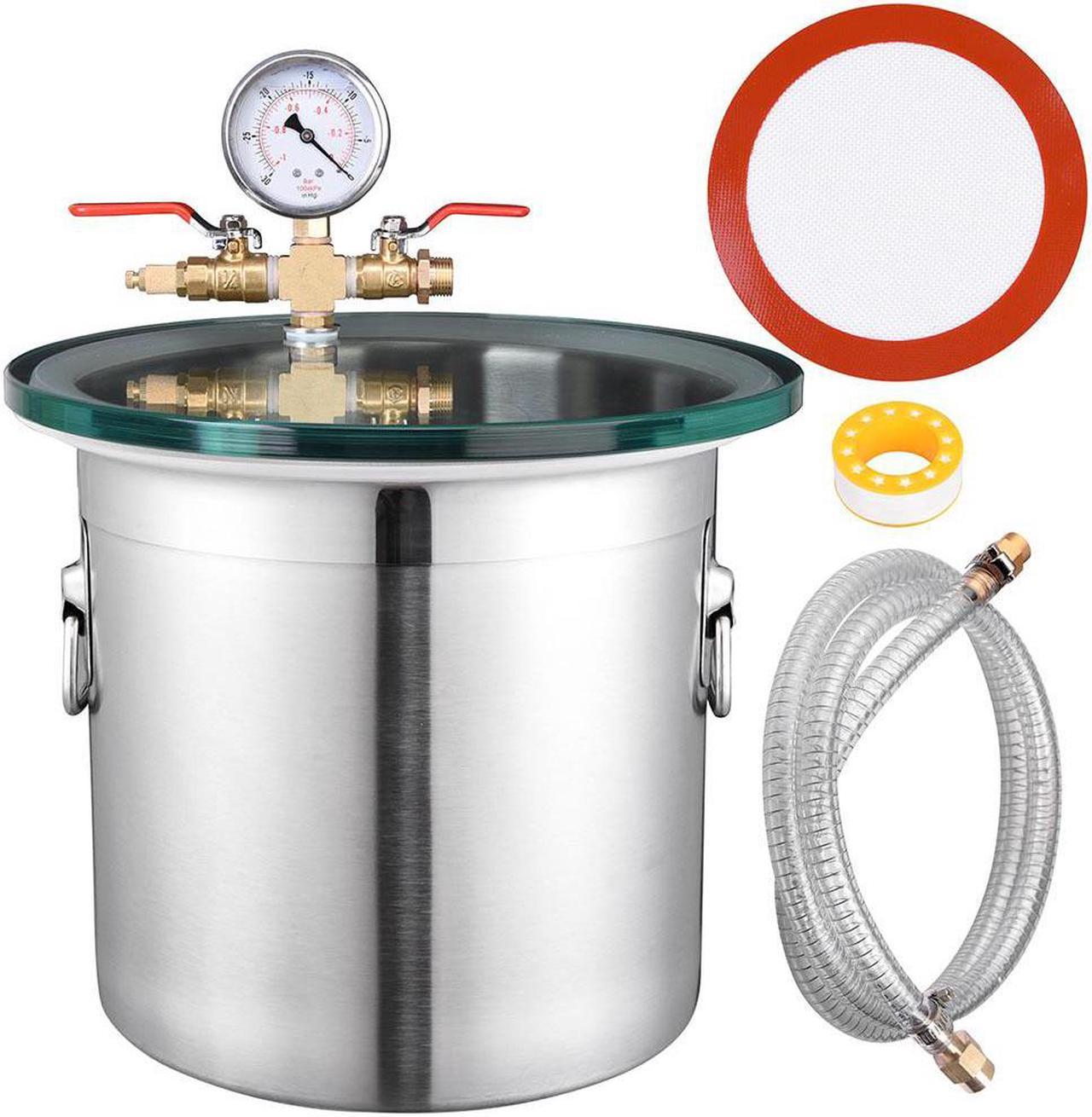 3 Gallon Stainless Steel Vacuum Chamber kit to Degass Urethanes Silicones Epoxies