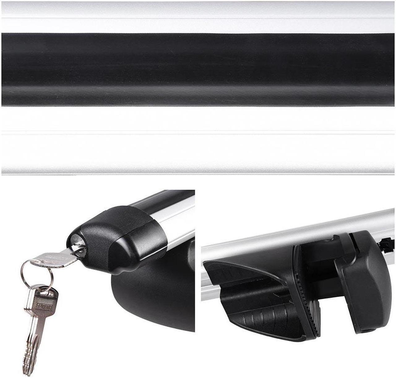 Alt view image 6 of 7 - Universal 48" Car Top Luggage Cross Bar Roof Rack Roof Top Cargo Carrier SUV Aluminum Pair