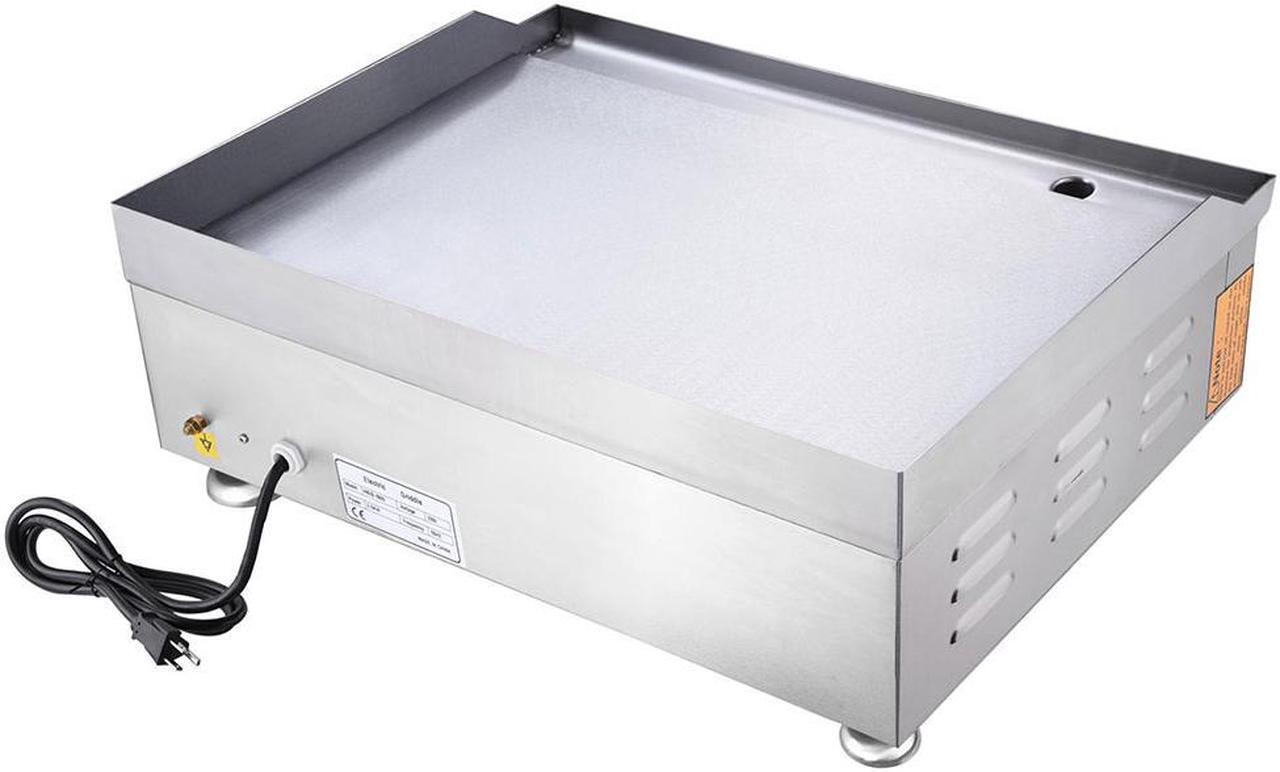 Alt view image 4 of 14 - 3500W 24" Electric Countertop Griddle Flat Top Commercial Restaurant BBQ Grill