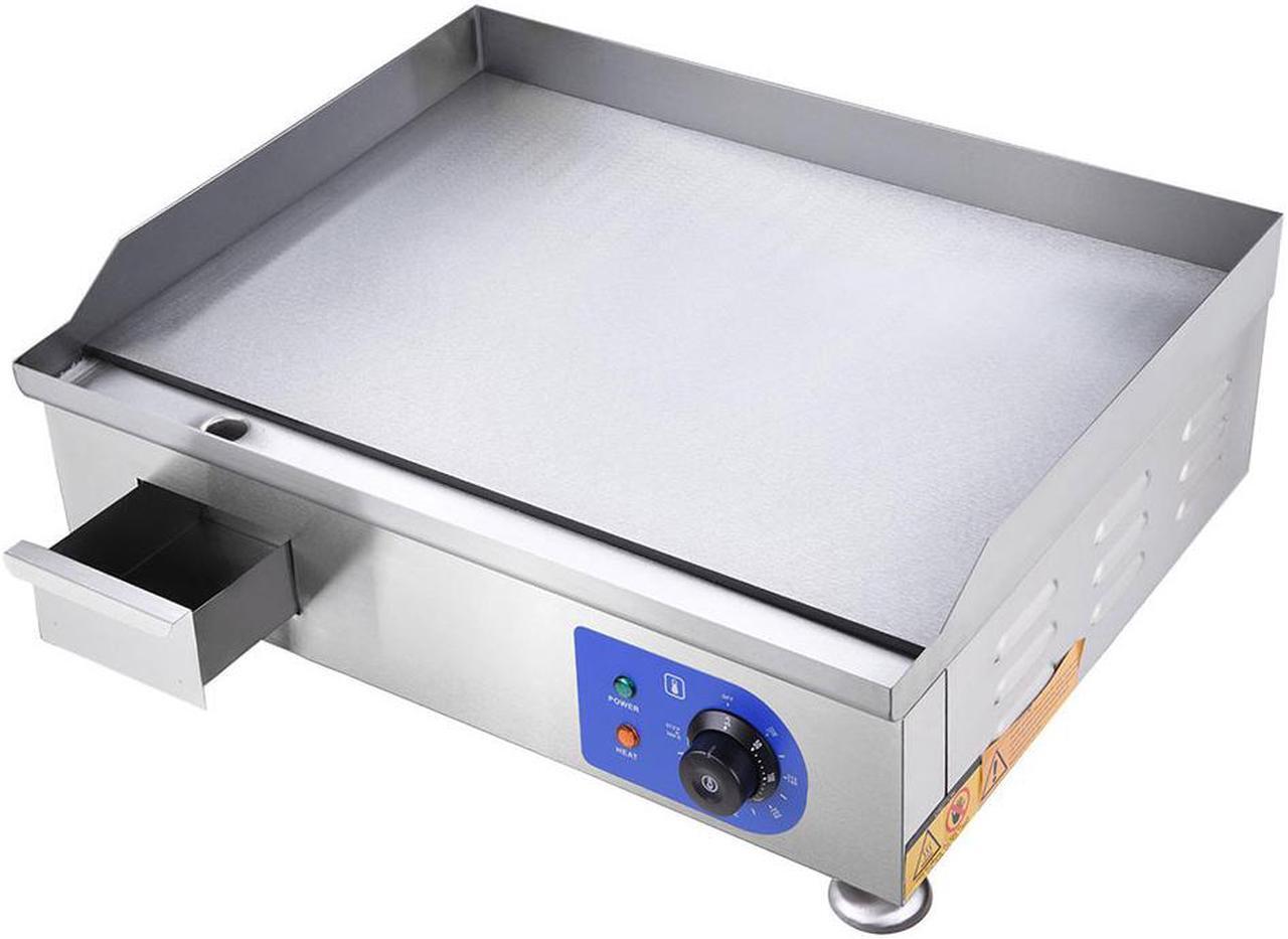 Alt view image 2 of 14 - 3500W 24" Electric Countertop Griddle Flat Top Commercial Restaurant BBQ Grill