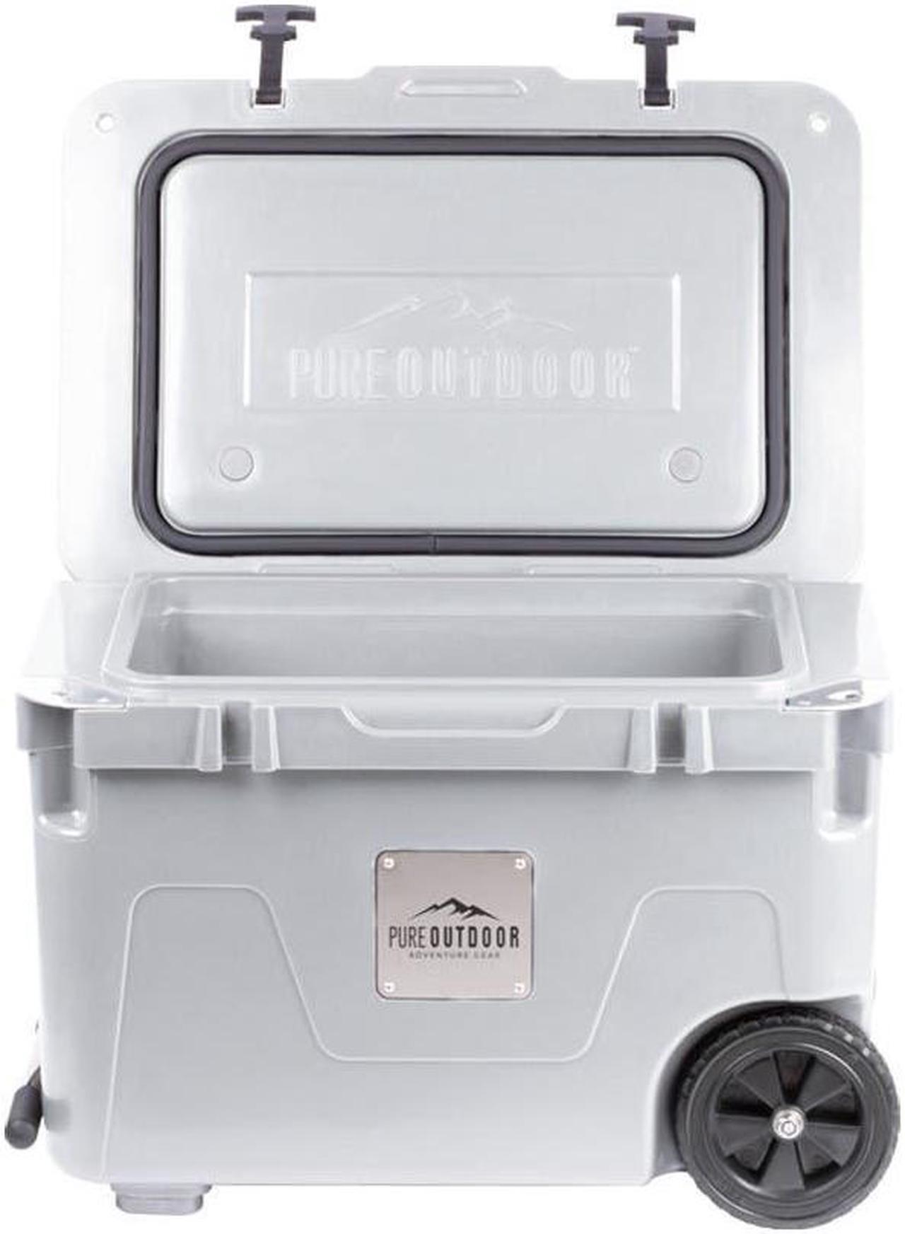Alt view image 4 of 6 - Monoprice Portable Wheeled Emperor Cooler 50 Liter Cooler, White, Built‑in Bottle Opener, For Beach Trips, BBQs, Camping, Fishing, Picnics, Tailgating, Pool Parties - Pure Outdoor Collection