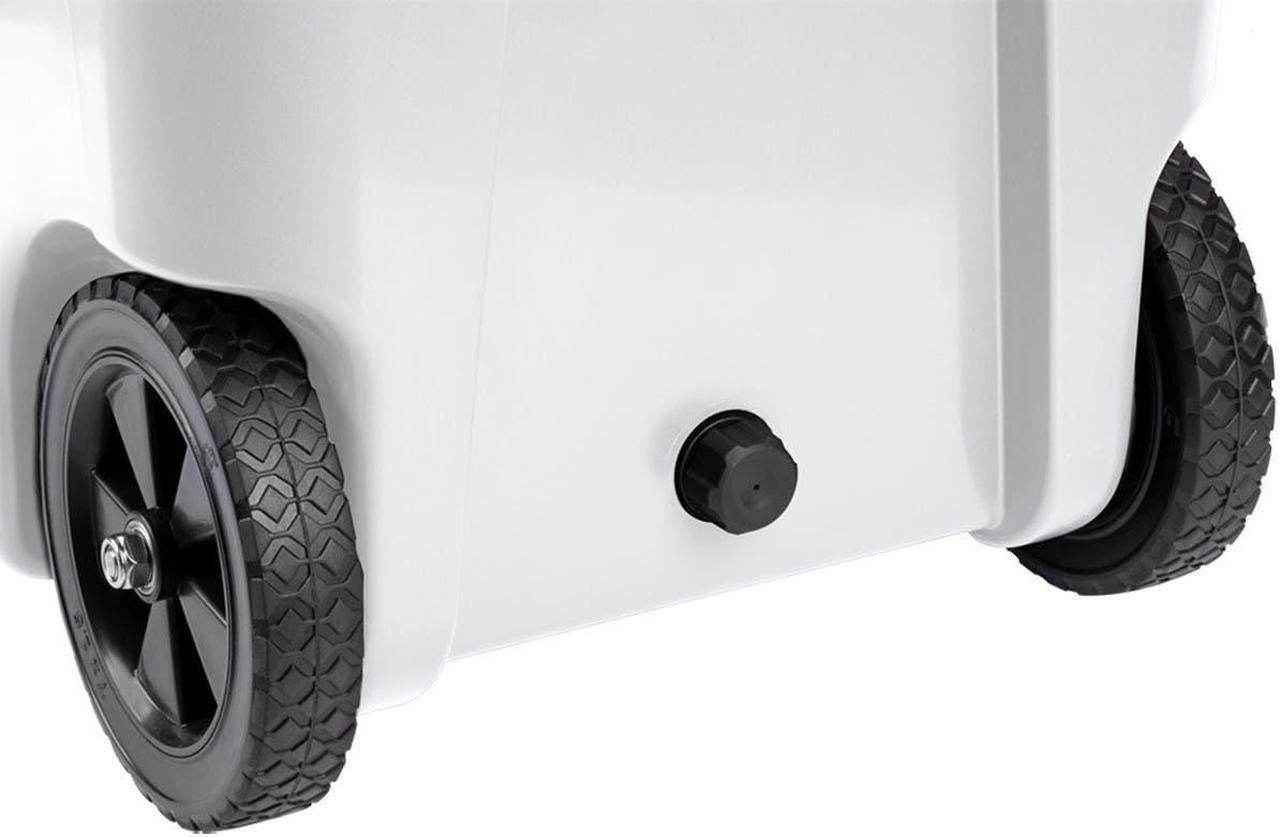 Alt view image 5 of 6 - Monoprice Portable Wheeled Emperor Cooler 50 Liter Cooler, White, Built‑in Bottle Opener, For Beach Trips, BBQs, Camping, Fishing, Picnics, Tailgating, Pool Parties - Pure Outdoor Collection