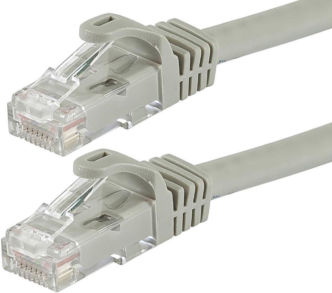 Monoprice Cat6 Ethernet Patch Cable - 1 Feet - Gray | Network Internet Cord - Snagless RJ45, Stranded, 550Mhz, UTP, Pure Bare Copper Wire, 24AWG - Flexboot Series