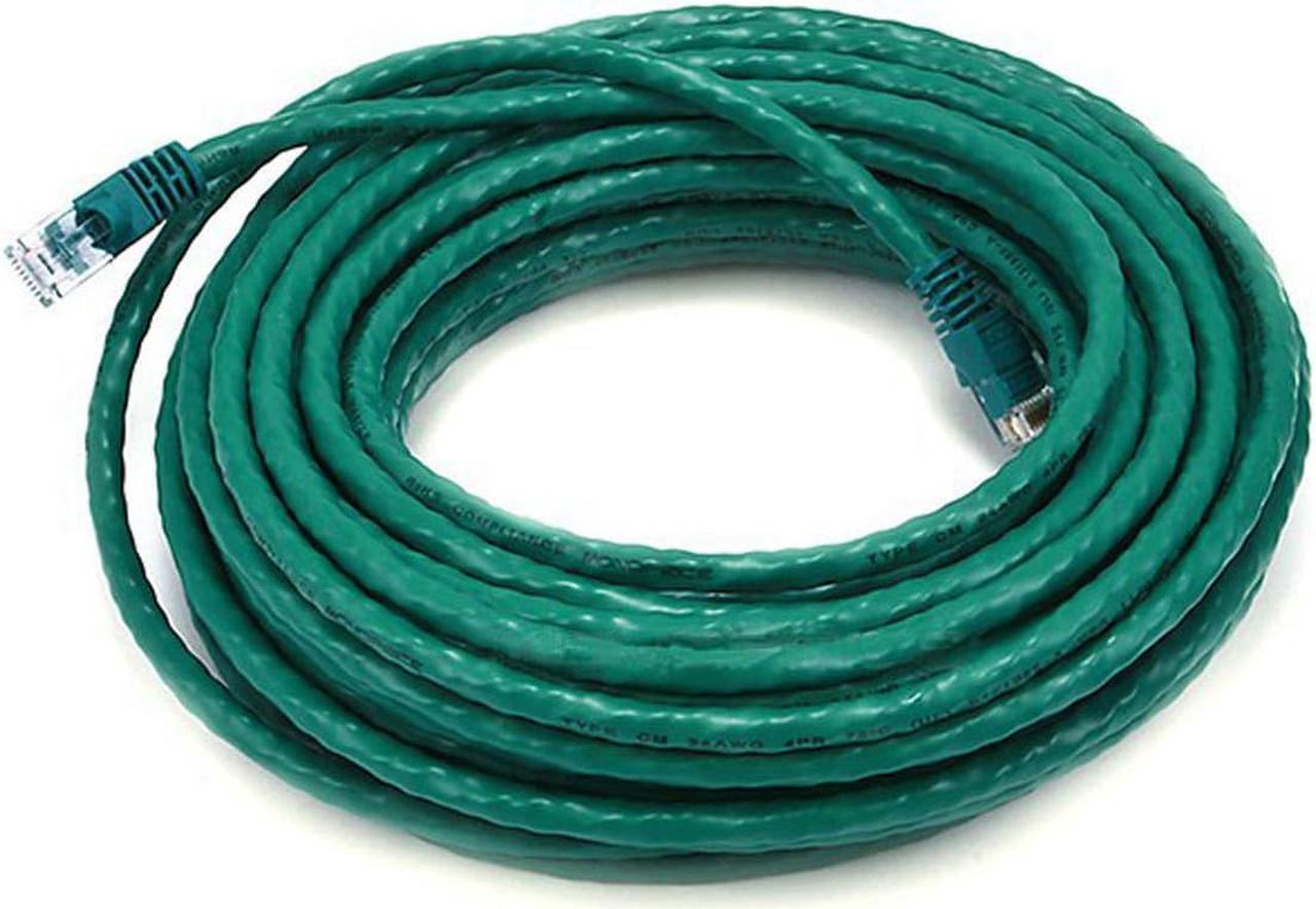 Monoprice Cat5e Ethernet Patch Cable - 50 Feet - Green | Network Internet Cord - RJ45, Stranded, 350Mhz, UTP, Pure Bare Copper Wire, 24AWG