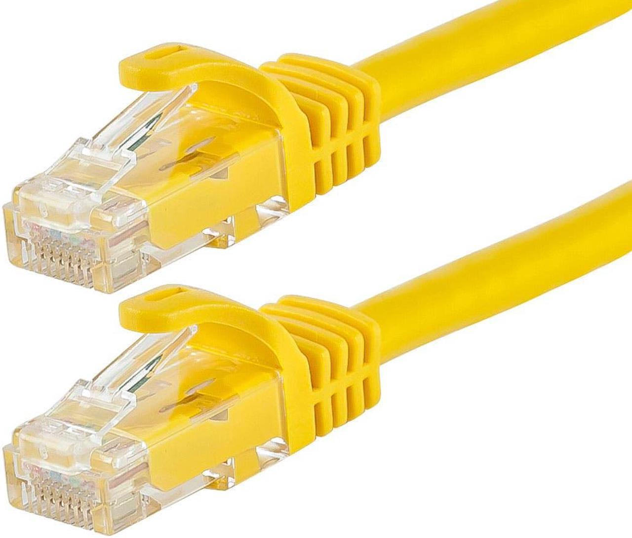 Monoprice Cat6 Ethernet Patch Cable - 3 Feet - Yellow | Network Internet Cord - Snagless RJ45, Stranded, 550Mhz, UTP, Pure Bare Copper Wire, 24AWG - Flexboot Series