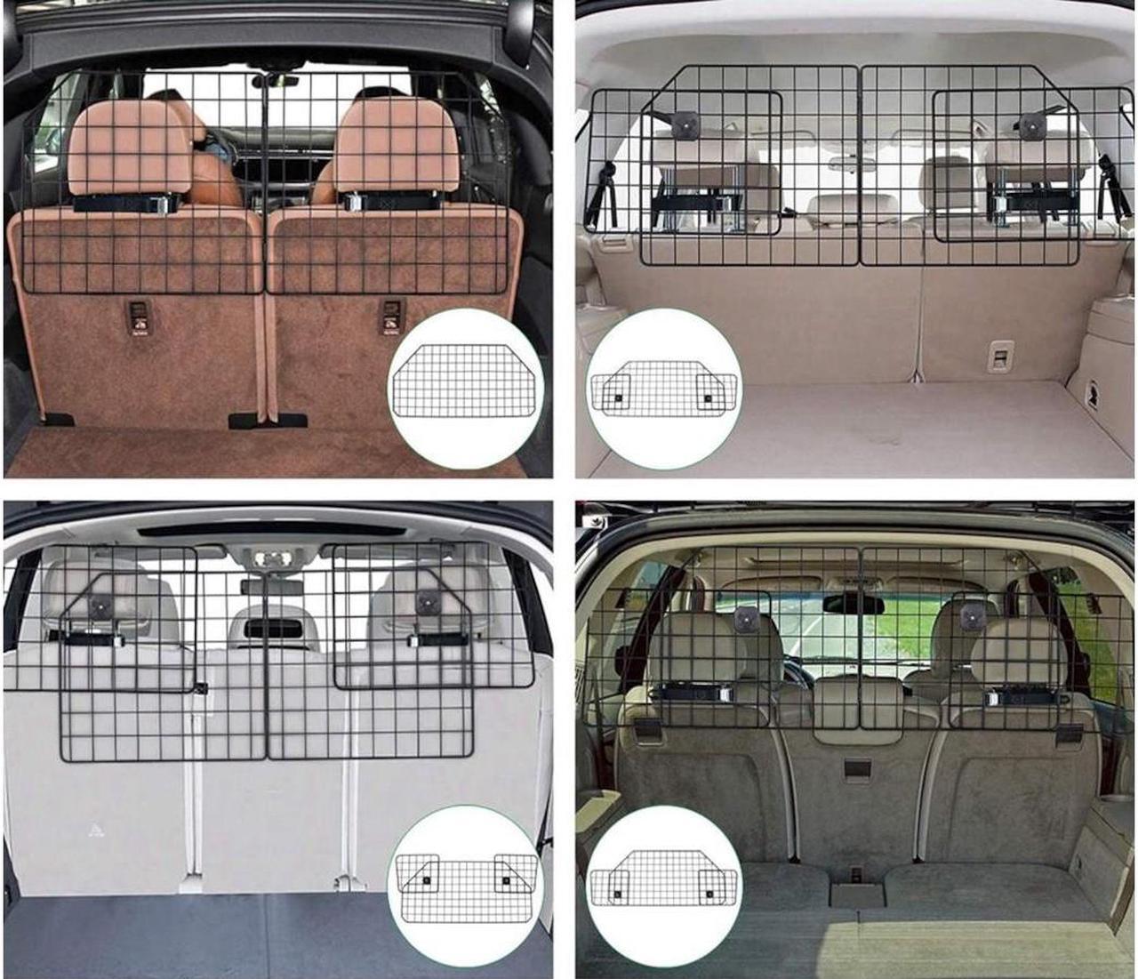 Alt view image 2 of 5 - MPM Dog Car Barrier, Adjustable Large Pet Gate Divider, Cargo Area, Universal-Fit Heavy-Duty Wire Mesh Dog Guard, Safety Travel Car Accessories, for SUVs, Van, Vehicles, Truck Cargo Area