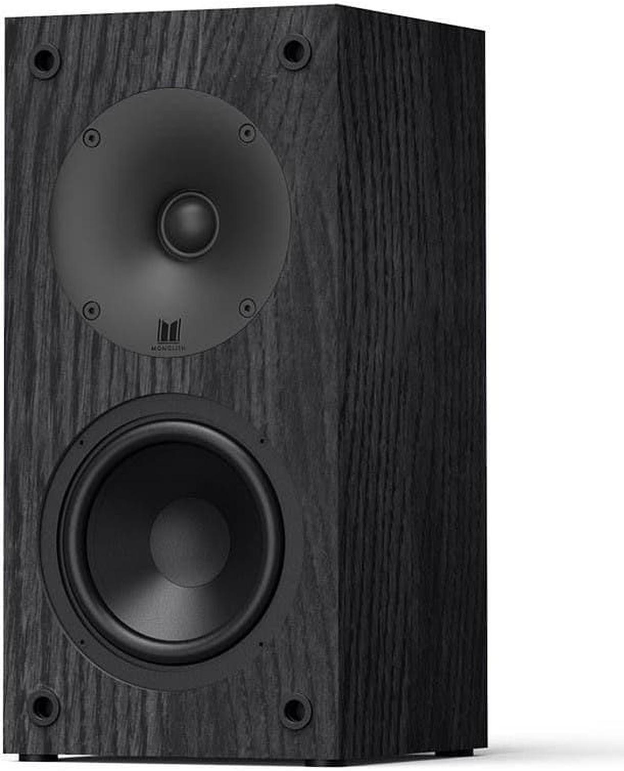 Monoprice Monolith B4 Bookshelf Speaker (Each) Powerful Woofers, Punchy Bass, High Performance Audio, For Home Theater System - Audition Series