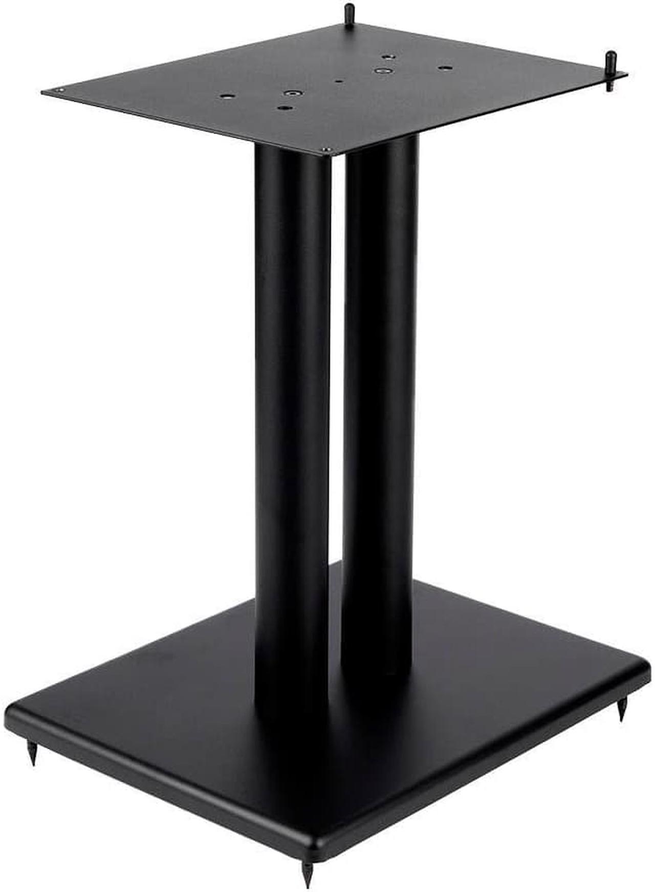 Monoprice Monolith 18in Steel Speaker Stand with Adjustable Top Plate (Each) Hold Speakers Weighing Up To 75 Pounds, ScratchResistant, Perfect For Center or Bookshelf Speakers