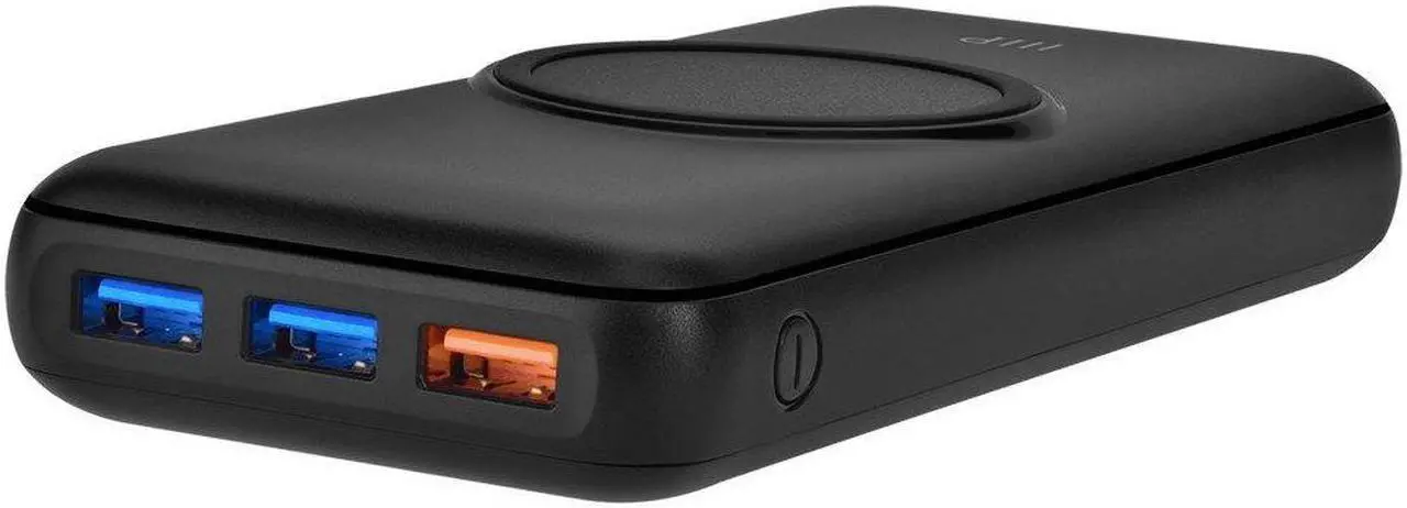 Main image of Monoprice 20,000 mAh Power Bank with Wireless Charging, PD 20W and QC 3.0 Fast Charging, Built-In Digital LCD Display, Charge Up to 5 Devices Simultaneously, For iPhone and Android Devices